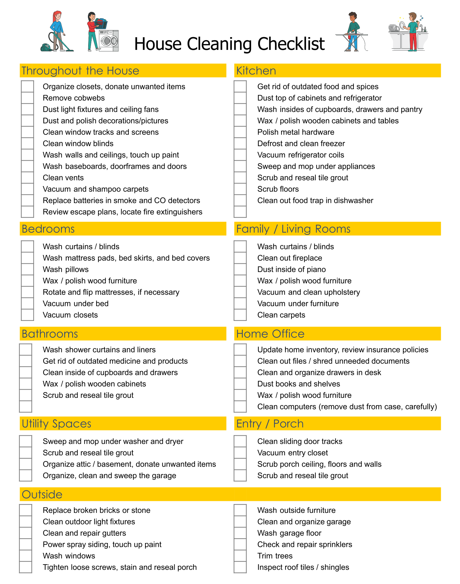 Maid Service Checklist - 10 Free Pdf Printables | Printablee pertaining to Free Printable House Cleaning Checklist for Maid