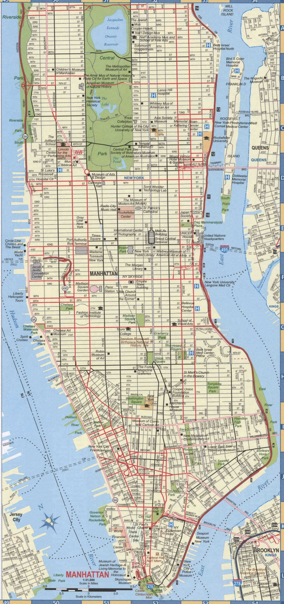 Manhattan Printable Map within Free Printable Map of Manhattan