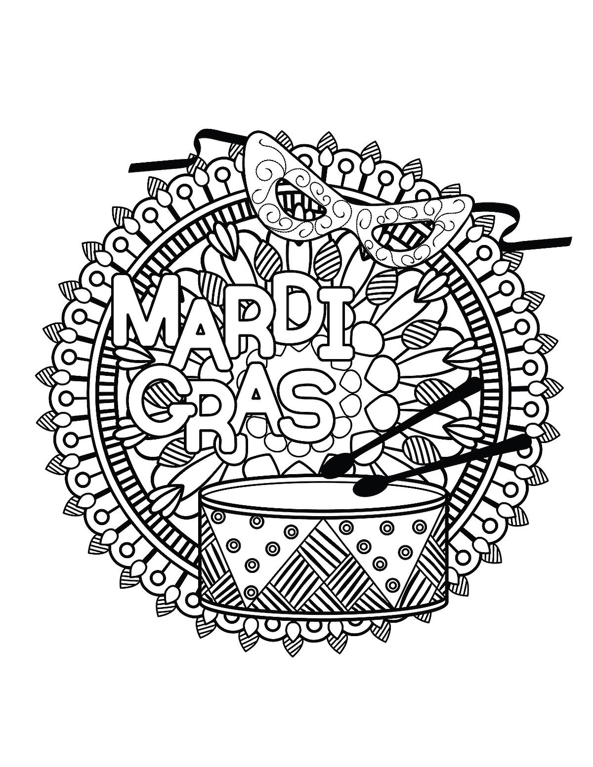 Mardi Gras Coloring Pages: 10 Free Printable Coloring Pages Of pertaining to Mardi Gras Coloring Pages Free Printable