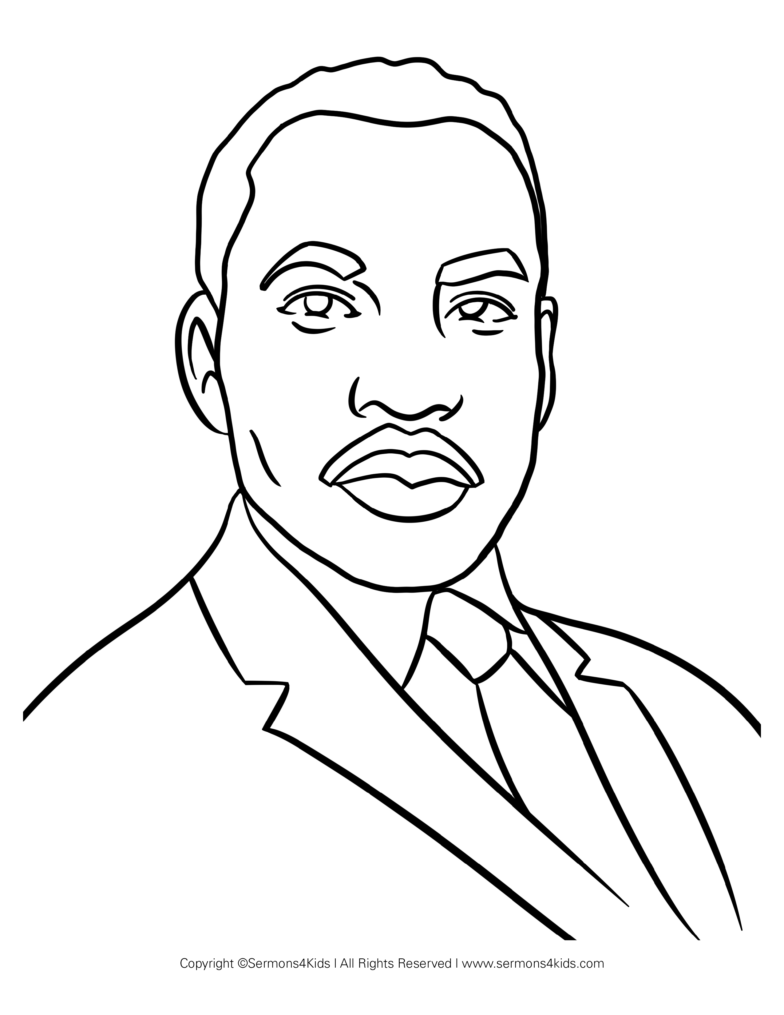 Martin Luther King, Jr. | Children&amp;#039;S Sermons From Sermons4Kids in Martin Luther King Free Printable Coloring Pages