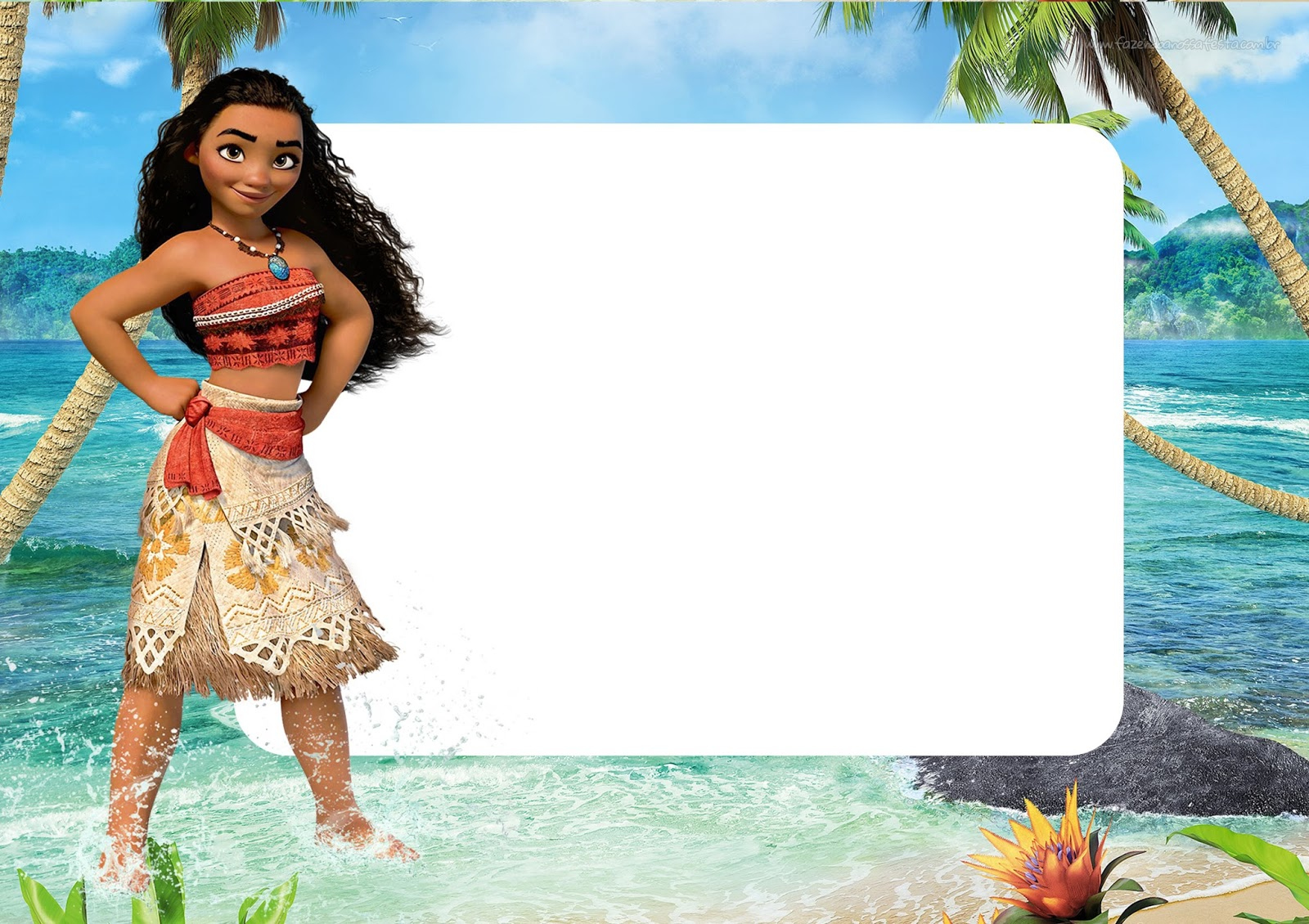 Moana: Free Printable Invitations. - Oh My Fiesta! In English with Free Printable Moana Birthday Cards