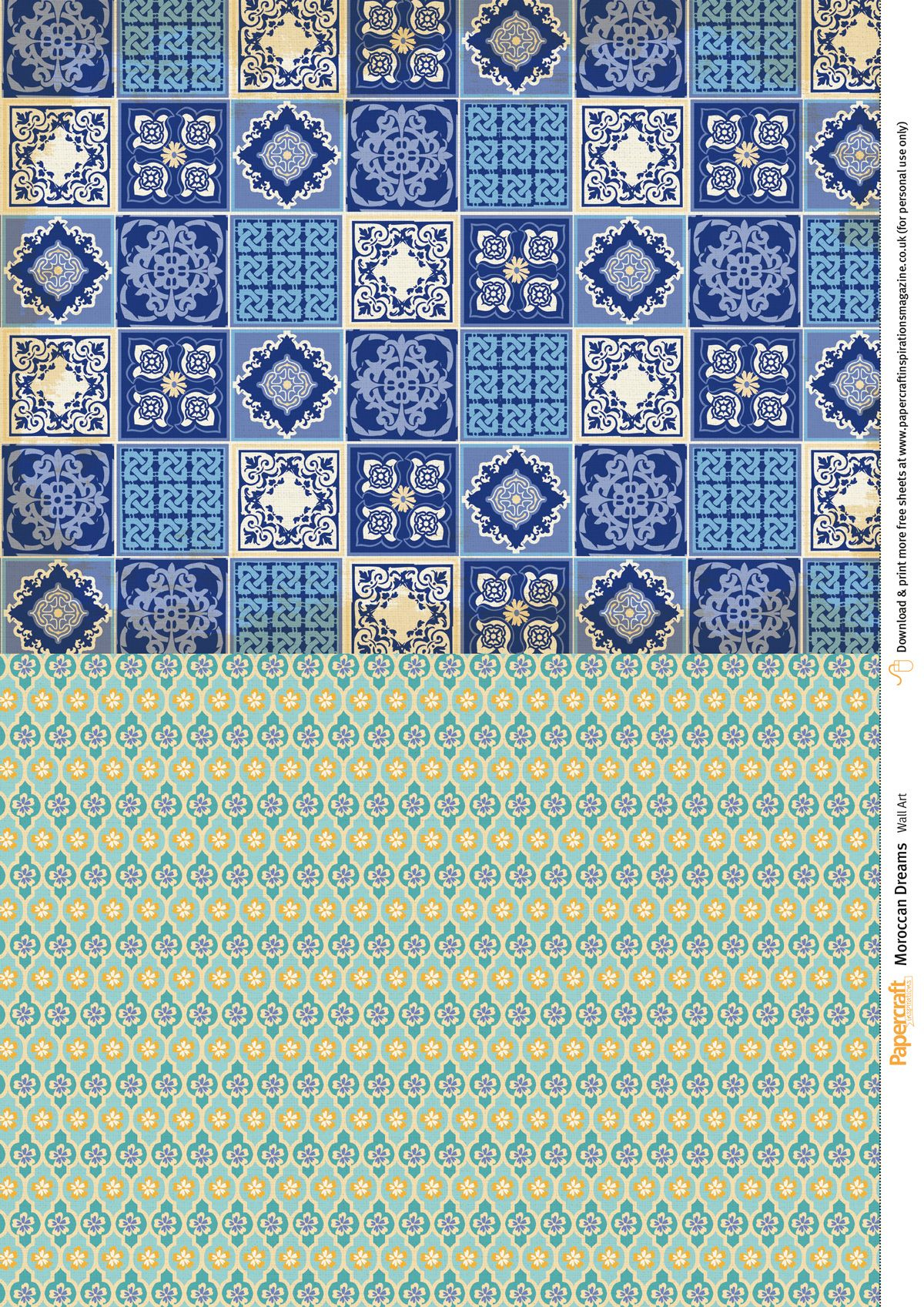 Moroccan Dreams Free Printable Papers From Papercraft Inspirations inside Free Printable Moroccan Pattern