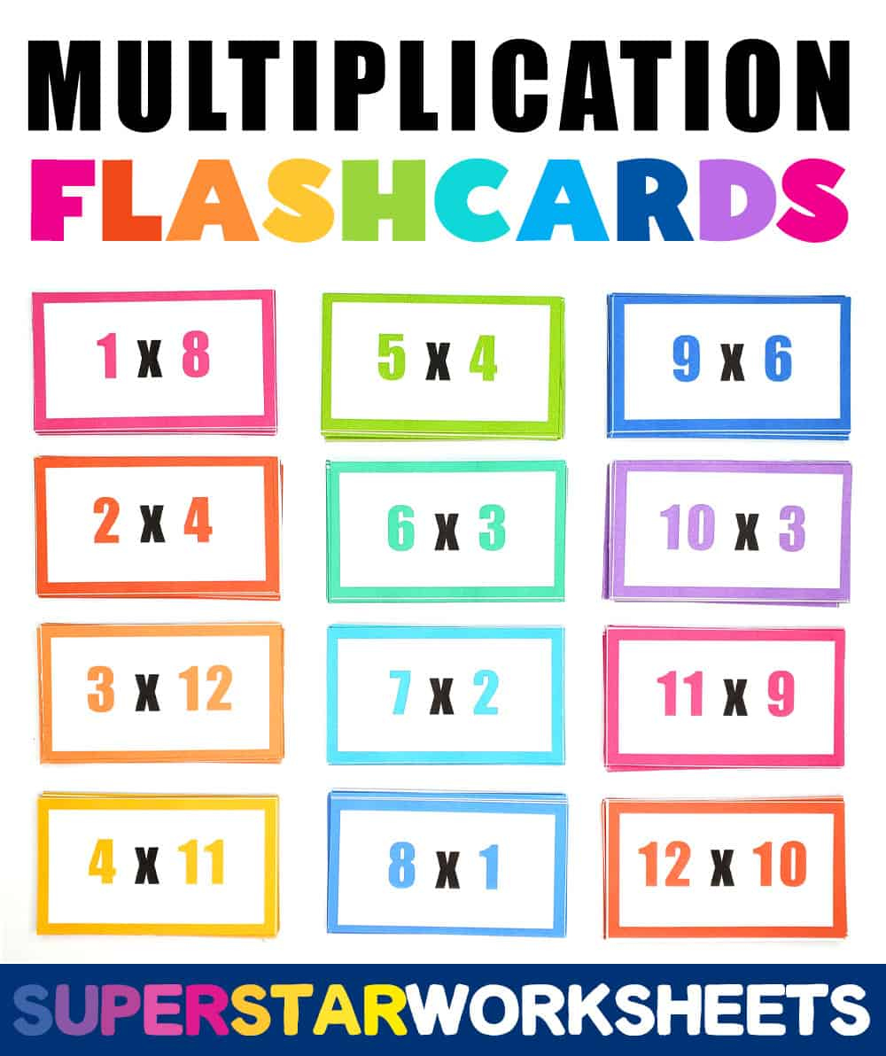 Multiplication Flashcards - Superstar Worksheets in Free Printable Multiplication Flash Cards