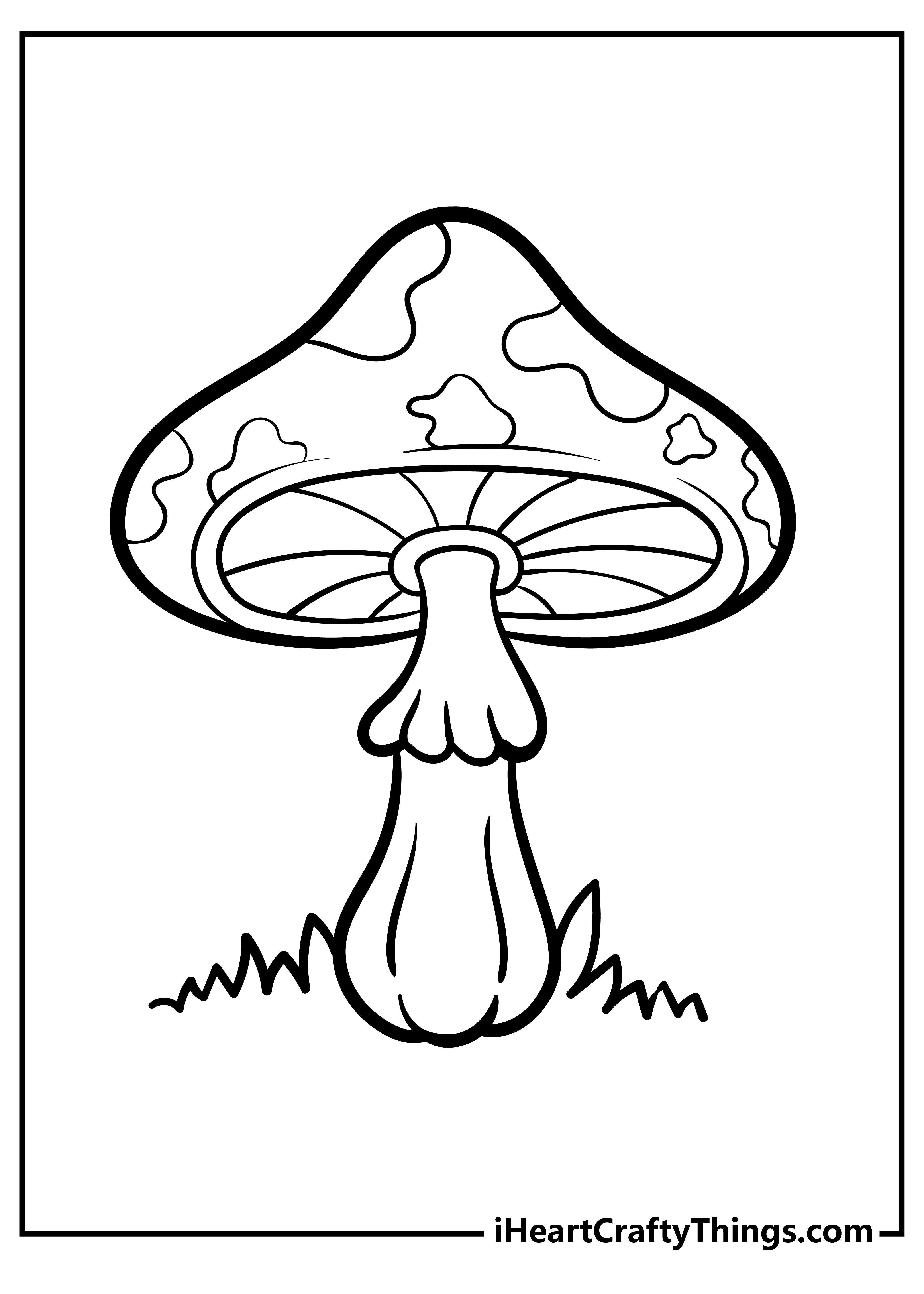 Mushroom Coloring Pages (100% Free Printables) in Free Printable Mushroom Coloring Pages