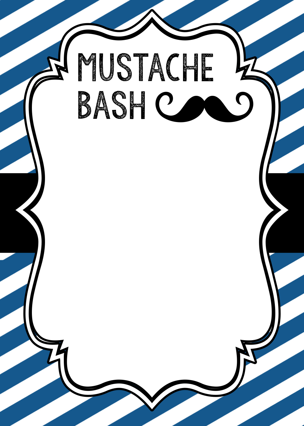 Mustache Party: Baby Shower Or Birthday Invite - Paper Trail Design within Free Printable Mustache Invitations