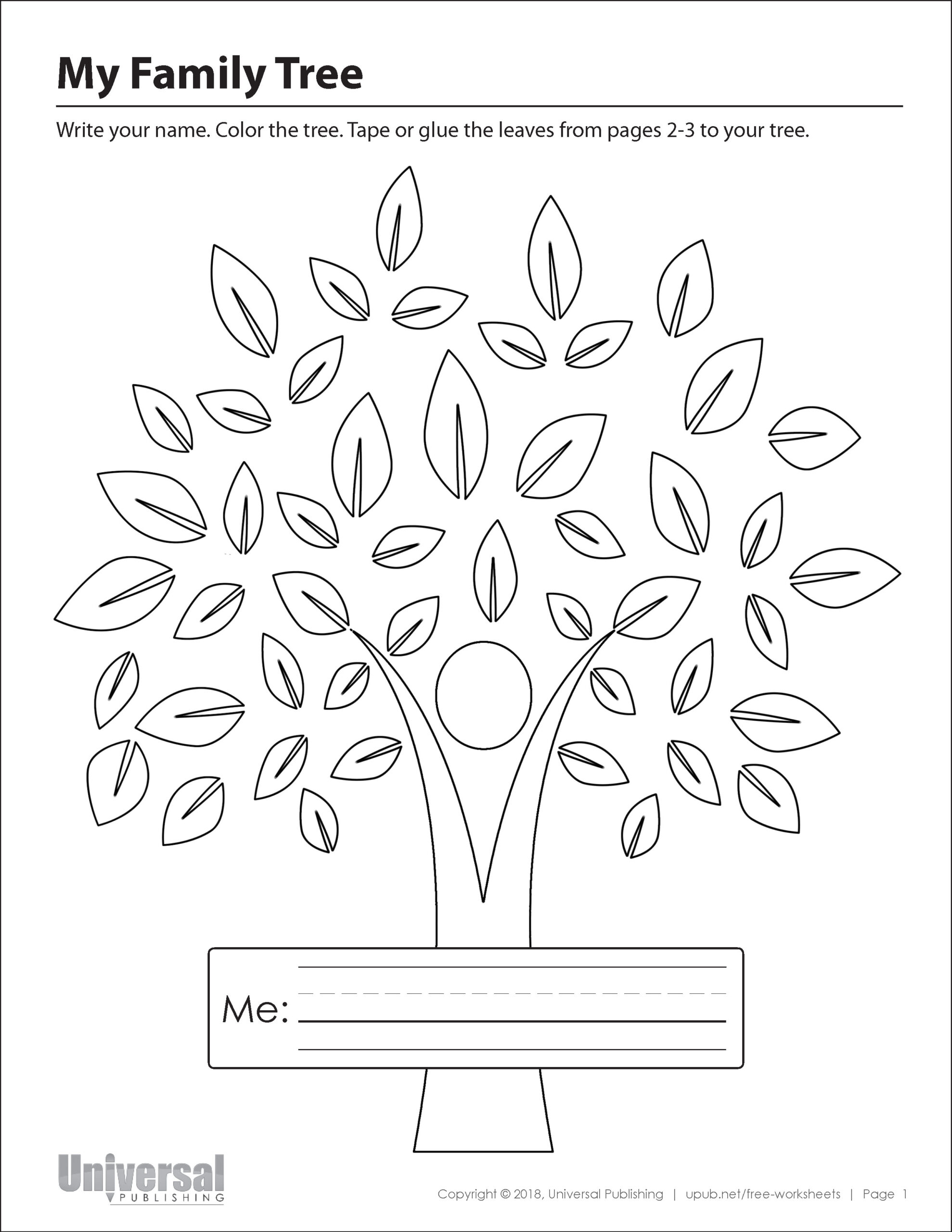 My Family Tree | Free Printables - Universal Publishing throughout My Family Tree Free Printable Worksheets