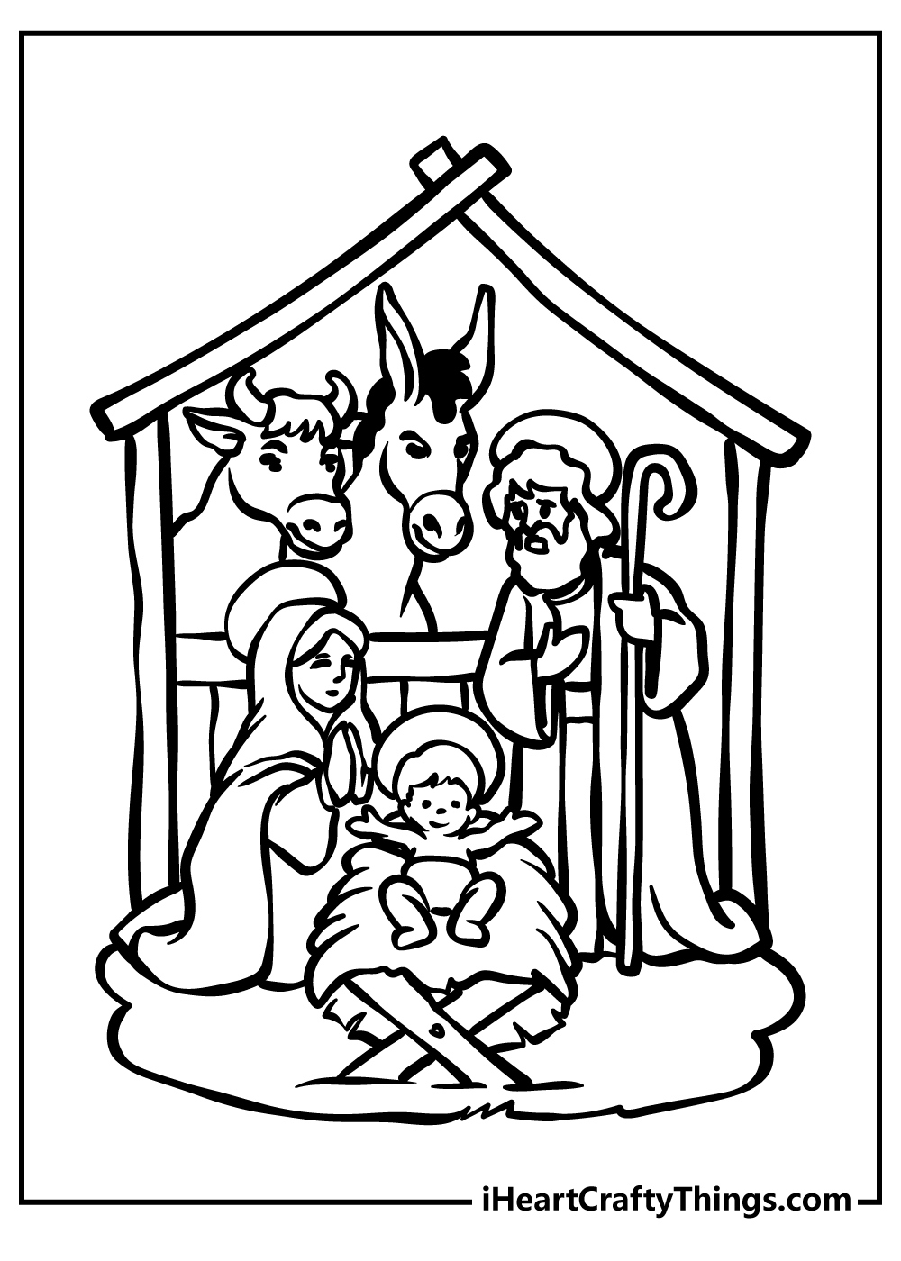 Nativity Coloring Pages (100% Free Printables) within Free Printable Pictures of Nativity Scenes