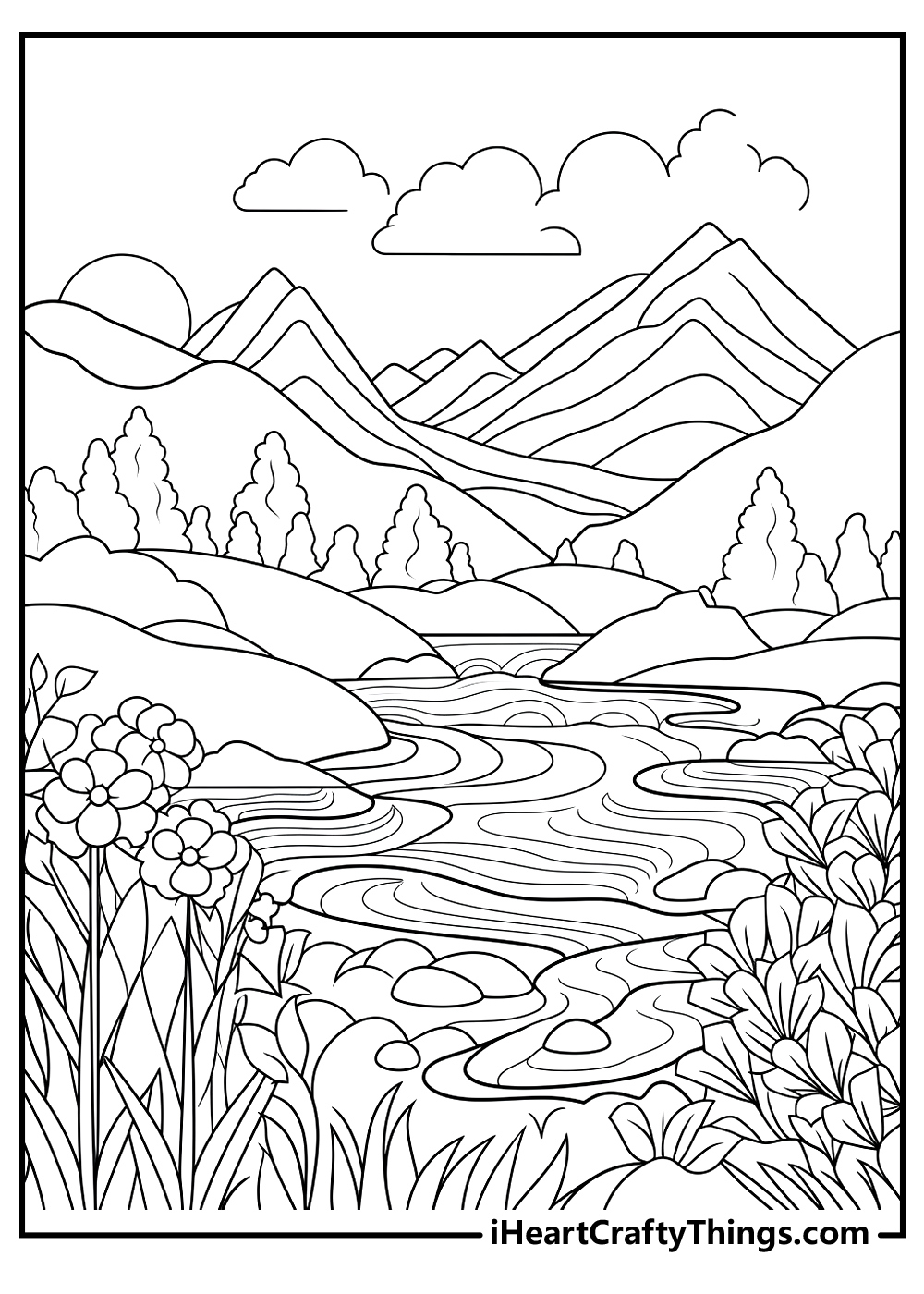 Nature Coloring Pages (100% Free Printables) throughout Free Printable Nature Coloring Pages for Adults