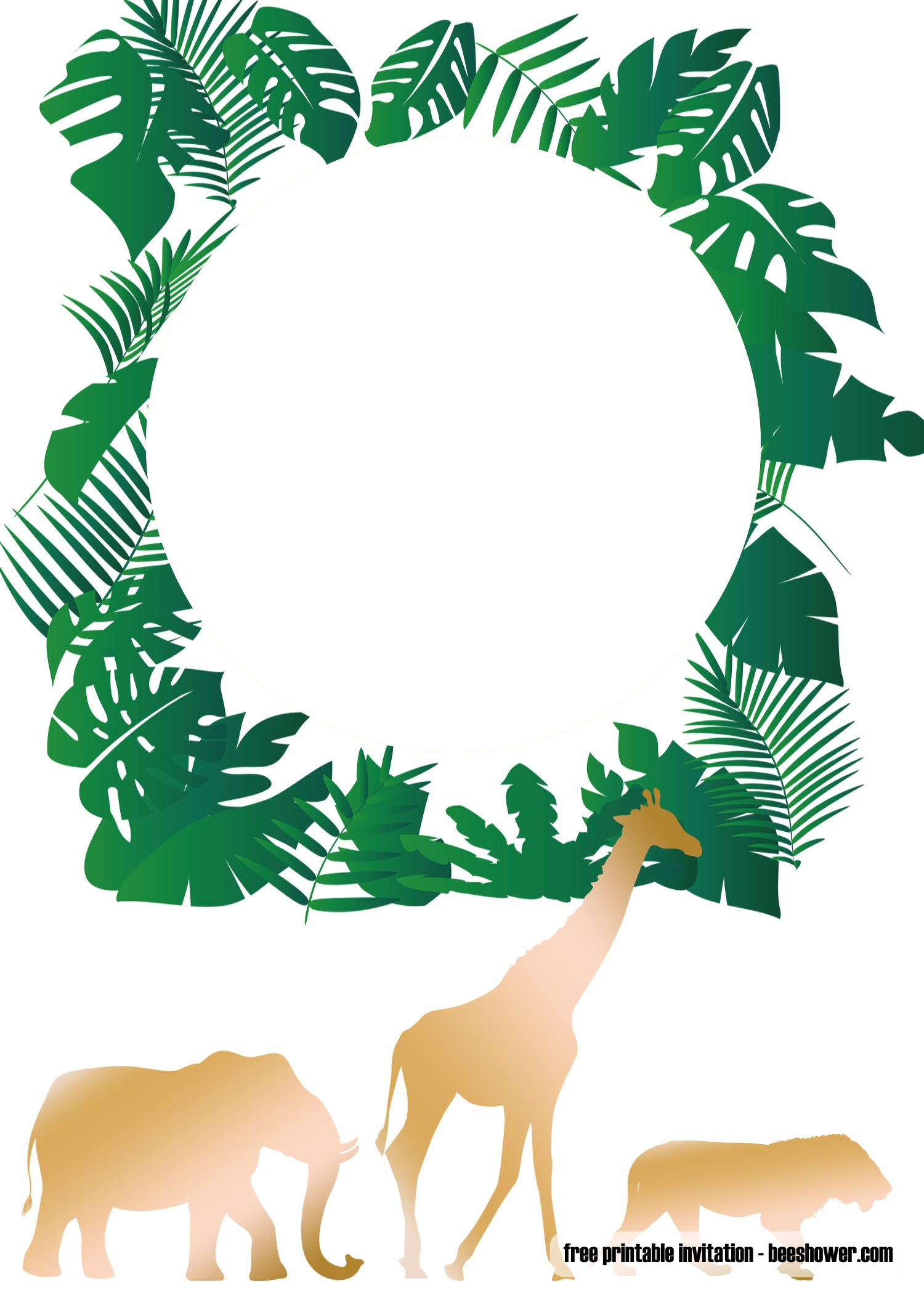 Nice Free Printable Jungle Baby Shower Invitations Templates for Free Printable Jungle Safari Baby Shower Invitations