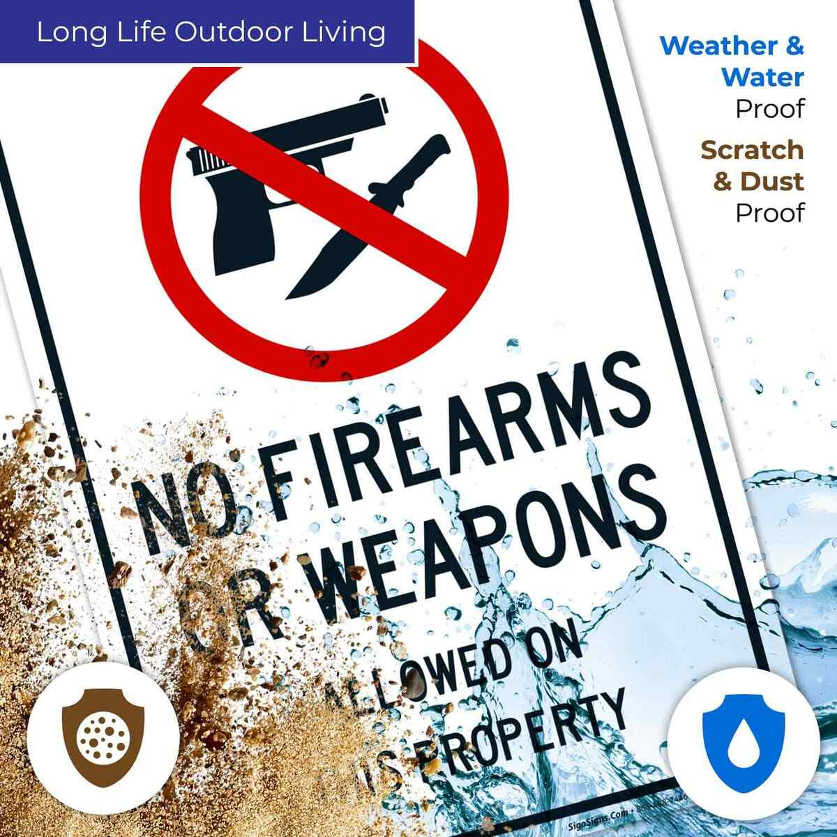 No Firearms Guns Or Weapons Allowed Sign, | Ebay pertaining to Free Printable No Guns Allowed Sign