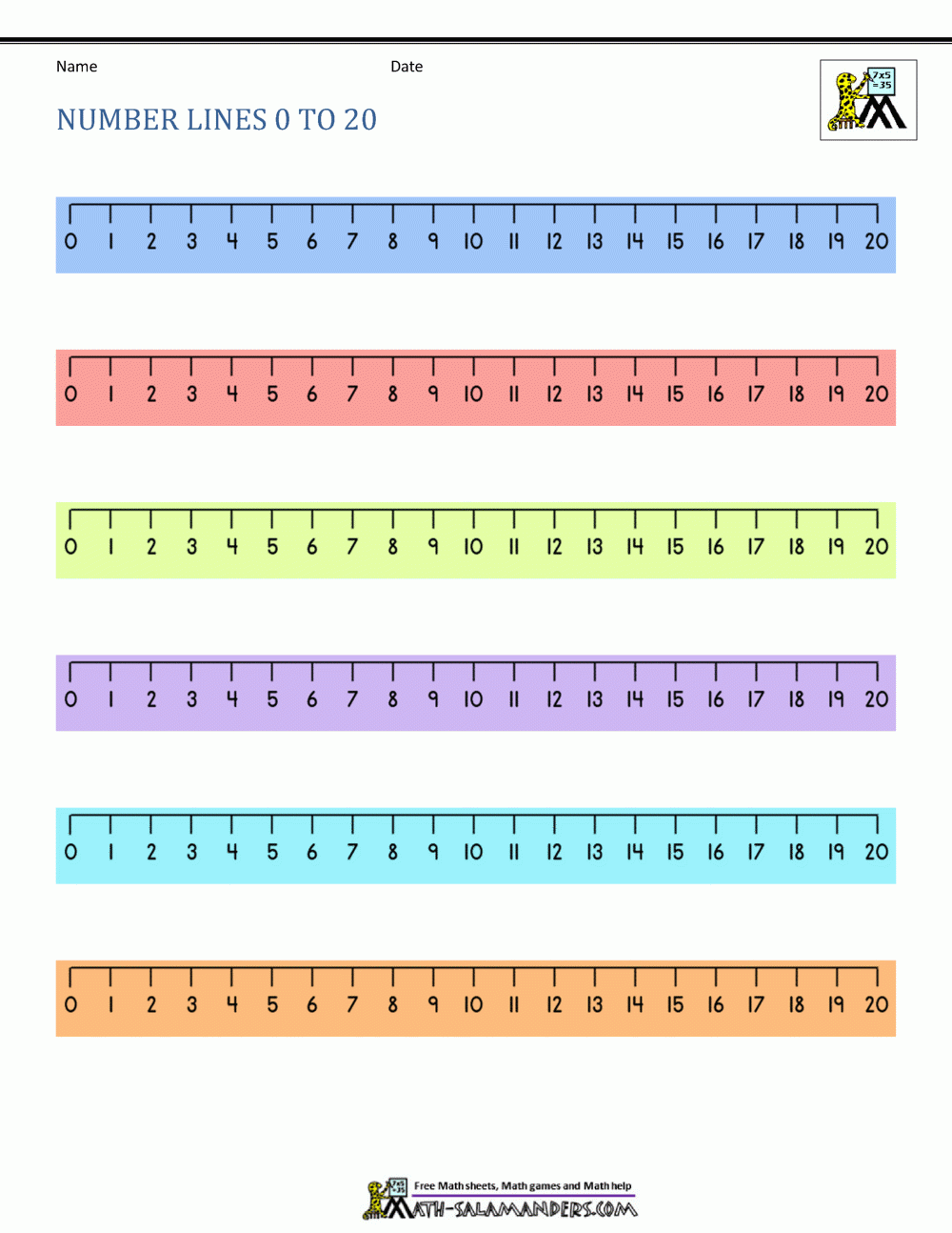 Number Line 0 To 20 Printables with Free Printable Number Line 0-20