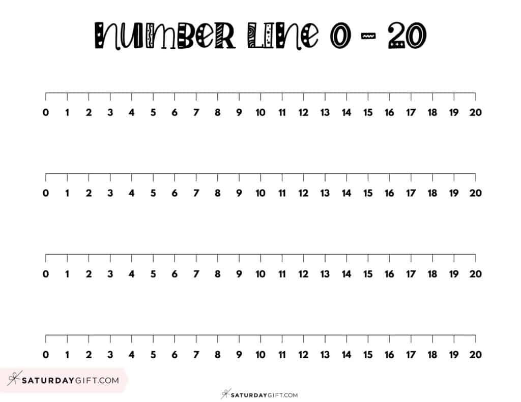 Number Line To 20 - 8 Cute &amp;amp; Free Printables And Blank Worksheets for Free Printable Number Line 0-20