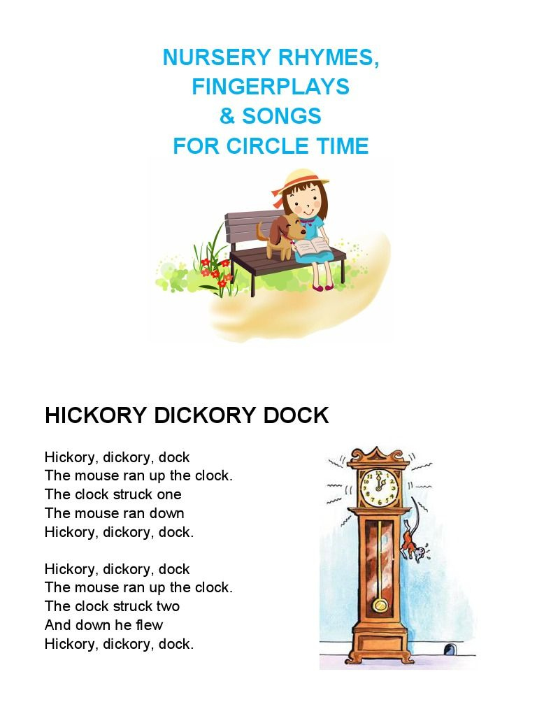 Nursery Rhymes, Songs &amp;amp; Fingerplays Printable Cards - Free regarding Free Printable Nursery Rhymes Songs