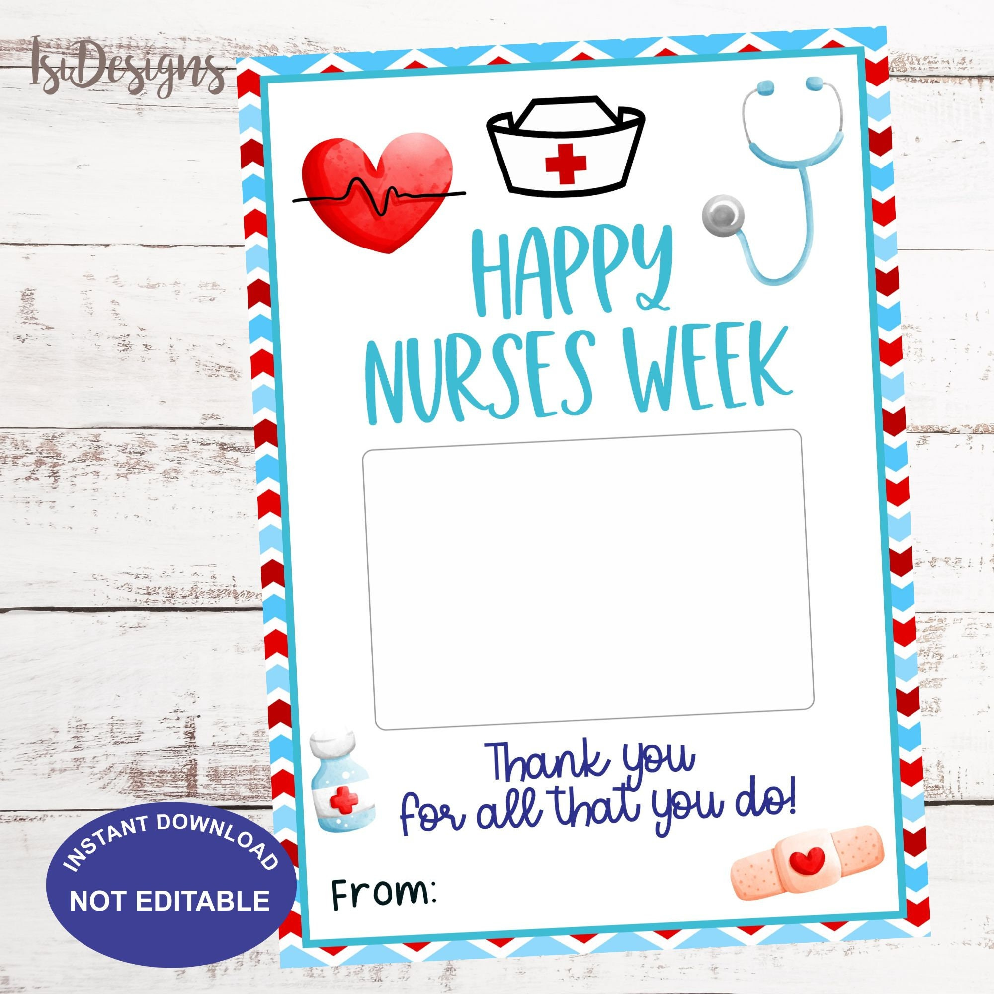 Nurses Week Ideas - Etsy for Nurses Week 2025 Cards Free Printable