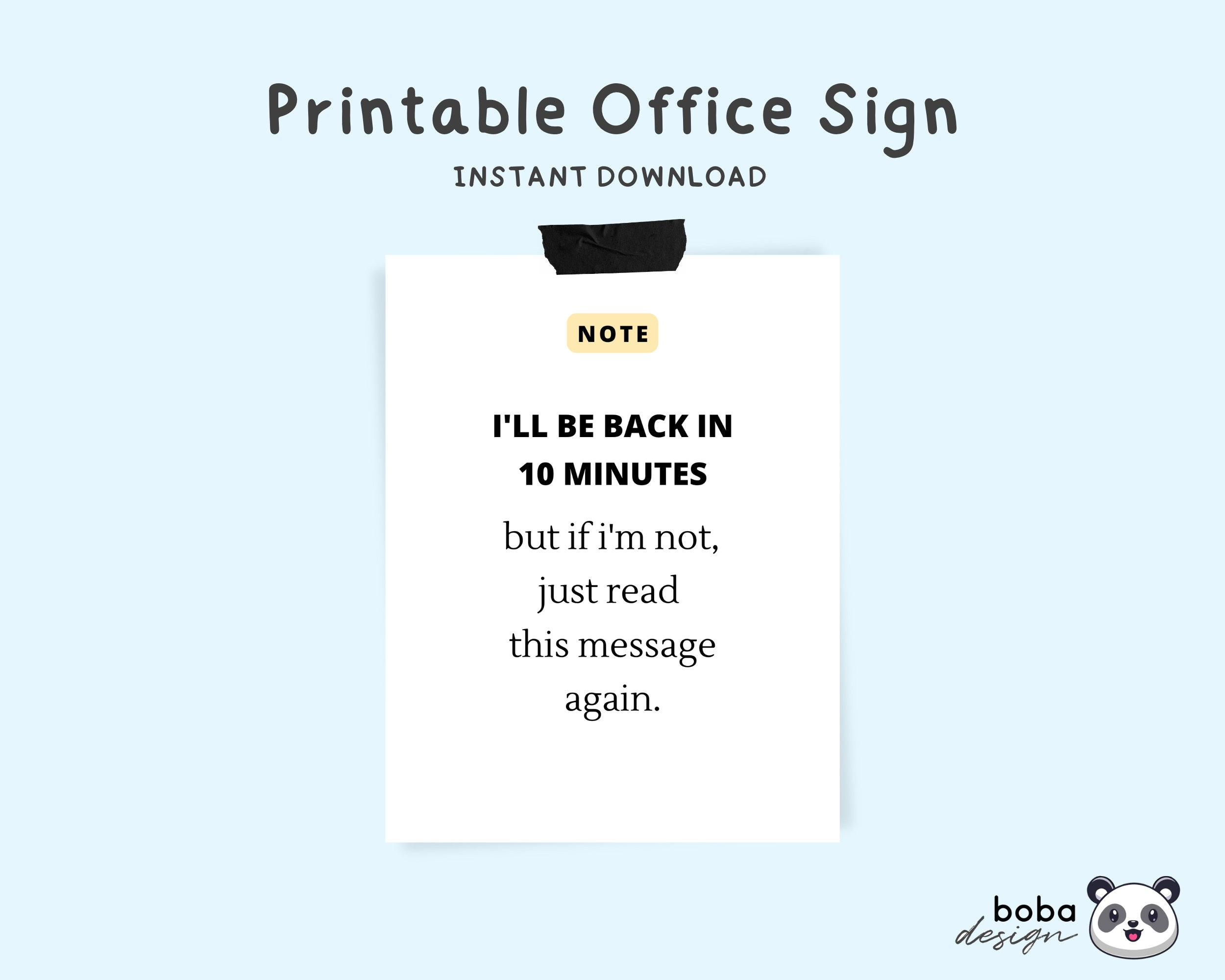 Office Signs Do Not Disturb Printable I&amp;#039;Ll Be Back In 10 Minutes within Free Printable Funny Office Signs