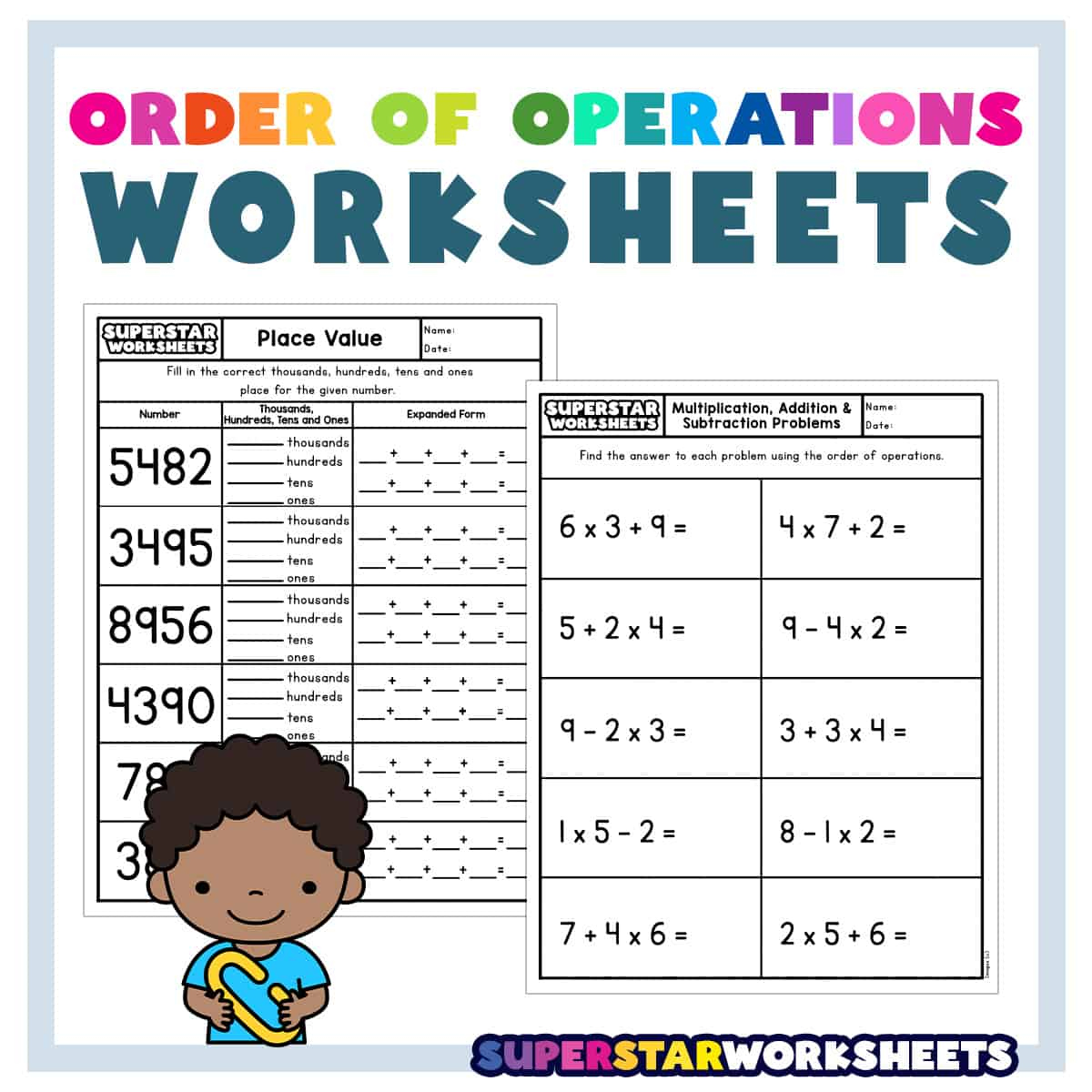 Order Of Operations Worksheets - Superstar Worksheets with regard to Order Of Operations Free Printable Worksheets With Answers