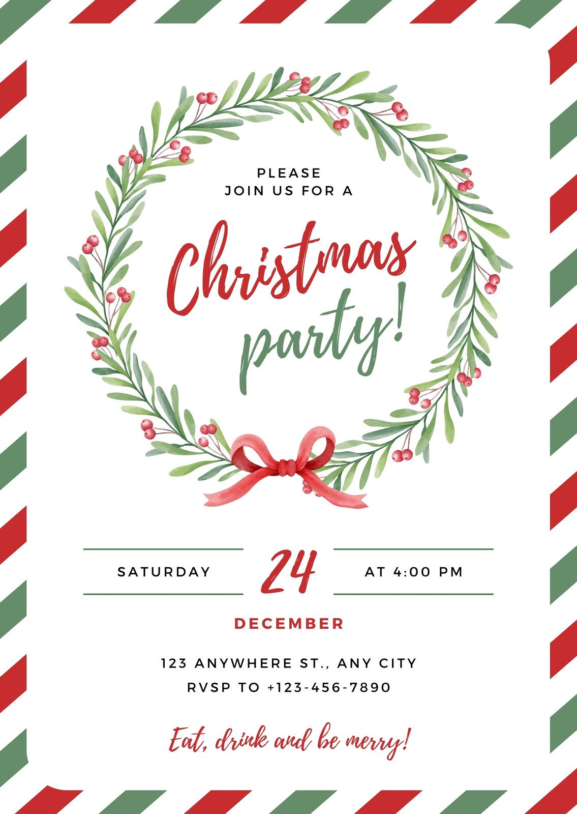 Page 2 - Free, Printable, Customizable Christmas Invitation intended for Holiday Invitations Free Printable