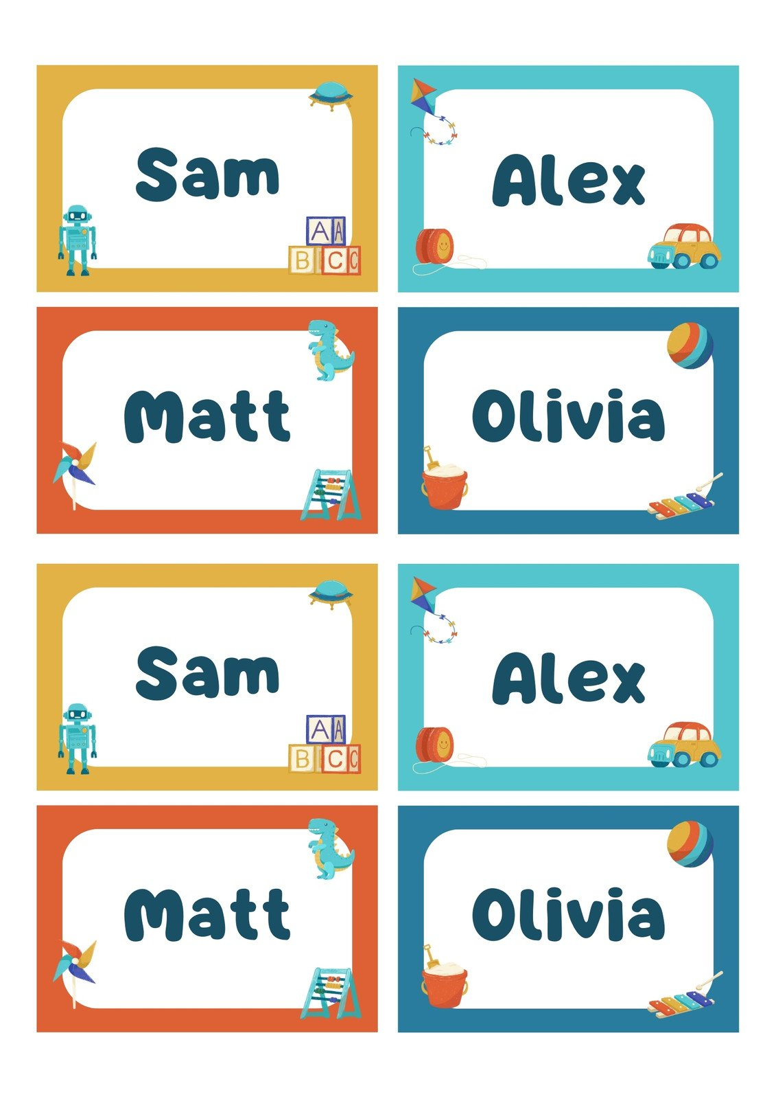 Page 2 - Free, Printable, Customizable Name Tag Templates | Canva intended for Free Printable Name Tags