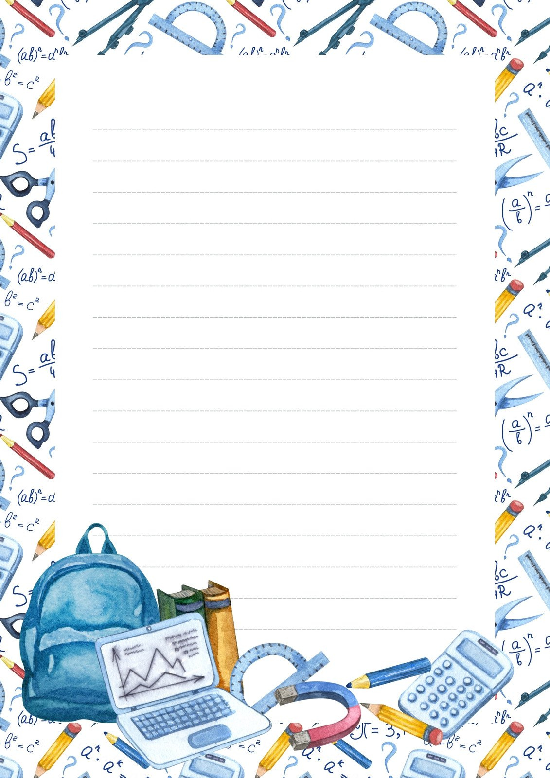 Page 5 - Free Printable Page Border Templates You Can Customize intended for Free Printable School Stationery Borders