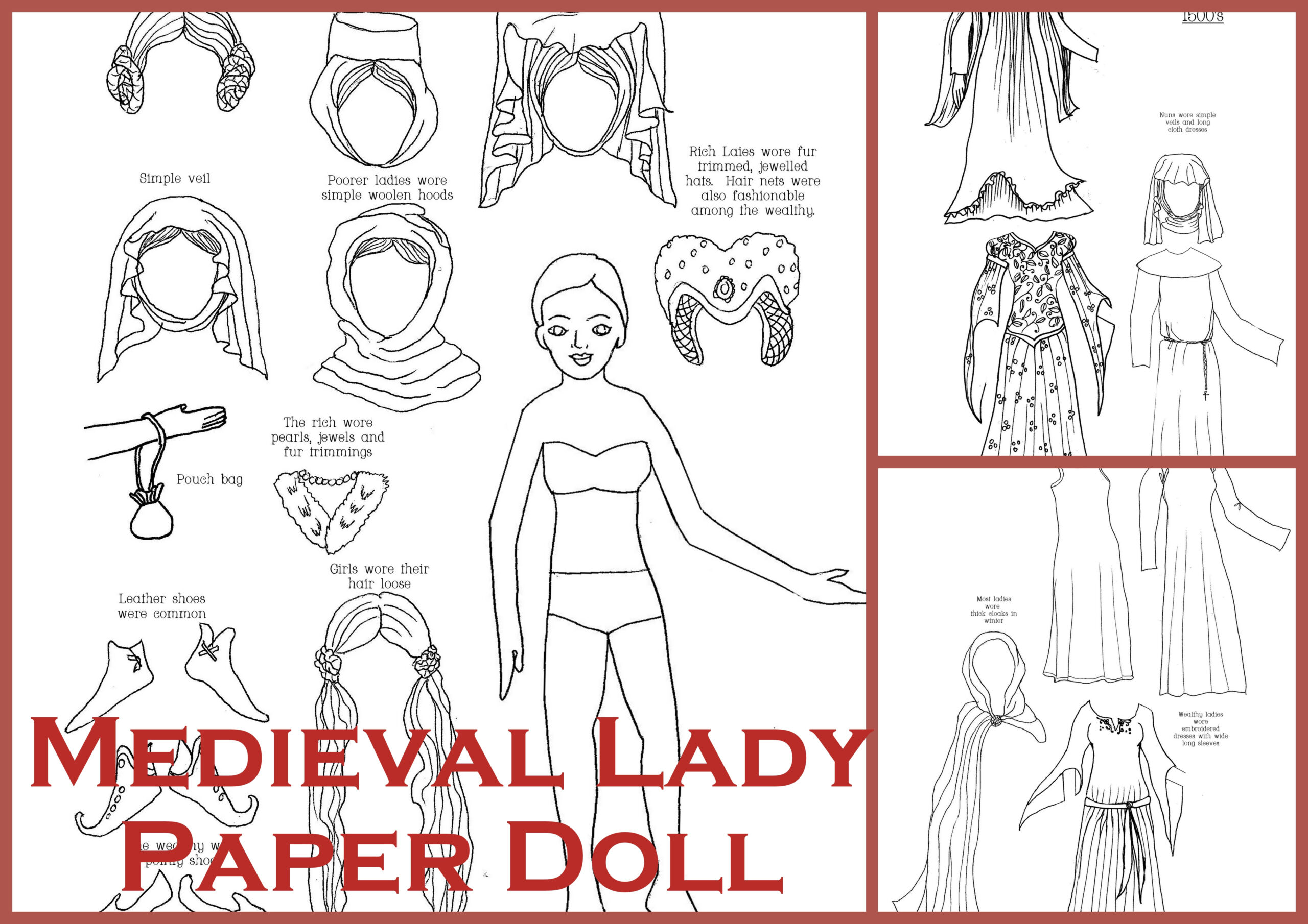 Paper Dolls | Practical Pages pertaining to Medieval Paper Dolls Free Printable