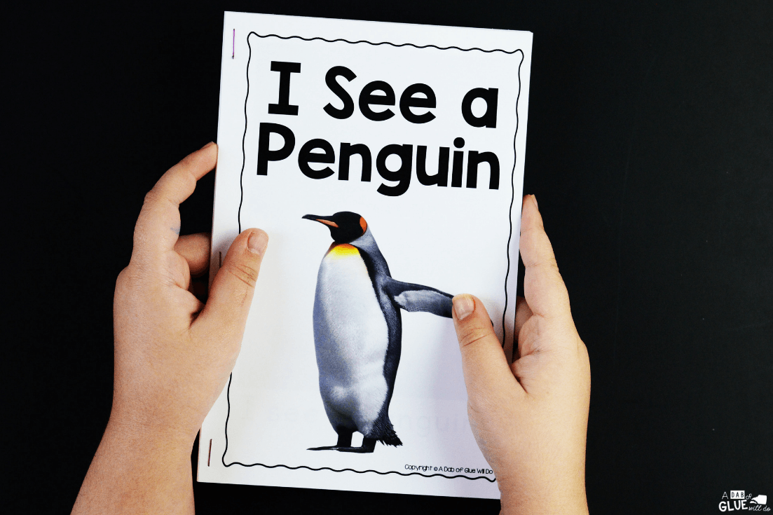 Penguin Emergent Reader - A Dab Of Glue Will Do for Free Printable Penguin Books