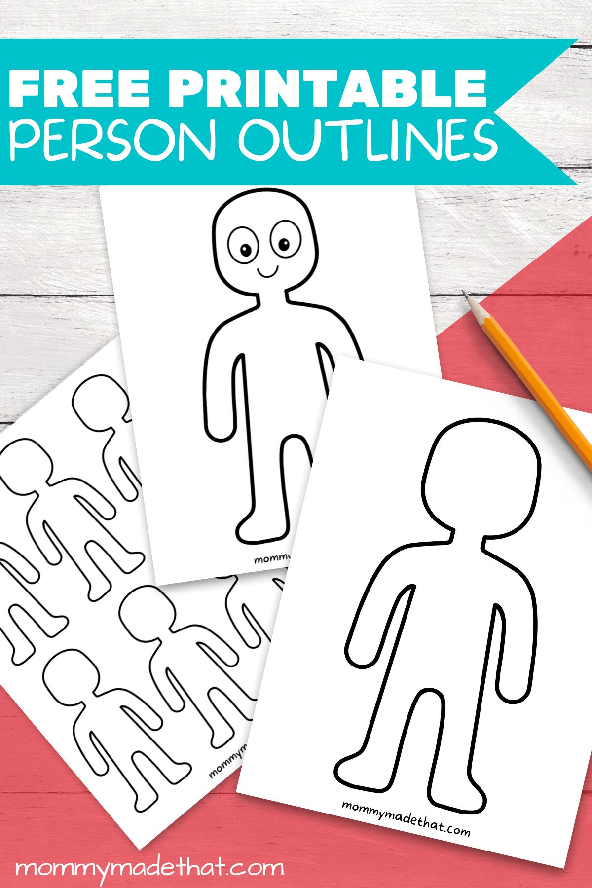 Person Outline And Templates (Lots Of Free Printables!) inside Free Printable Person Template