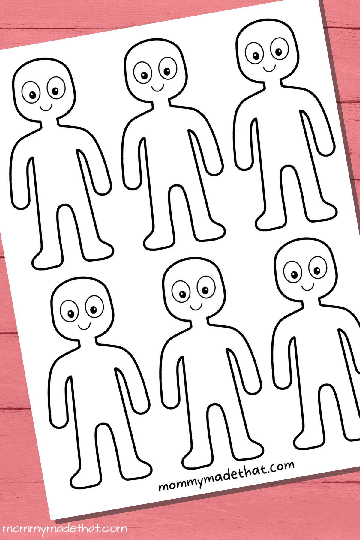 Person Outline And Templates (Lots Of Free Printables!) regarding Free Printable Person Template