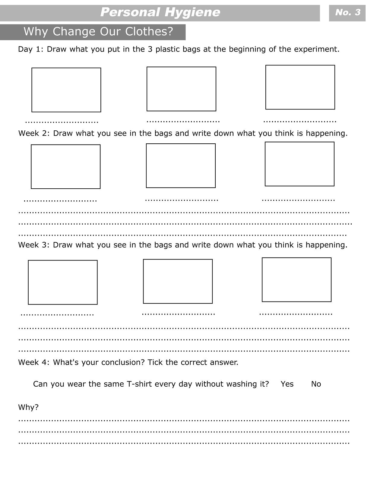 Personal Hygiene (Sheet 3 Of 7) | Personal Hygiene Worksheets regarding Free Printable Personal Hygiene Worksheets