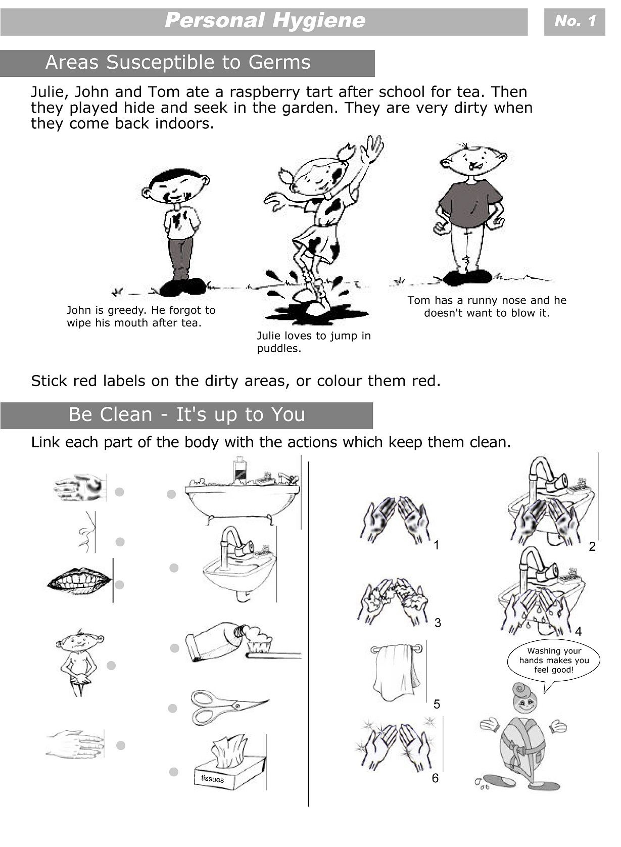 Personal Hygiene Worksheets For Kids with Free Printable Personal Hygiene Worksheets