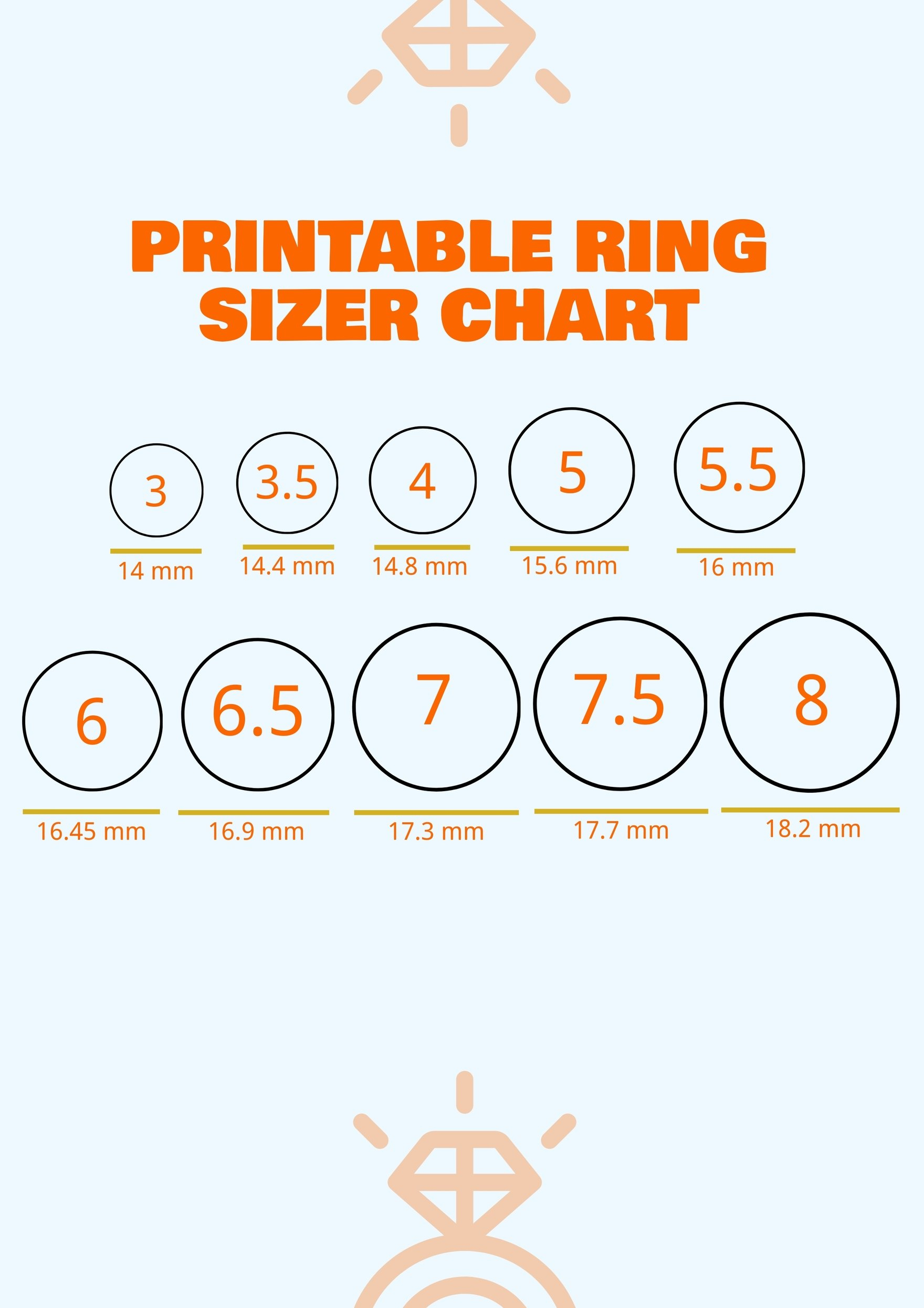 Personal Printable Ring Sizer Chart Template In Illustrator, Pdf within Free Printable Ring Sizer UK