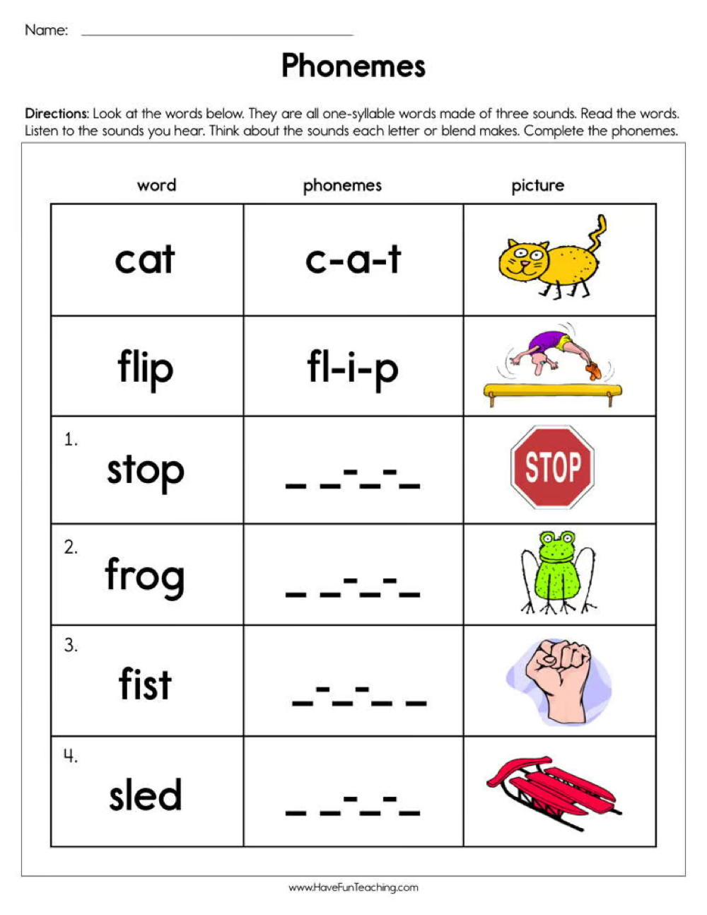 Phonics Worksheets - Have Fun Teaching for Free Printable Phonics Worksheets For Second Grade