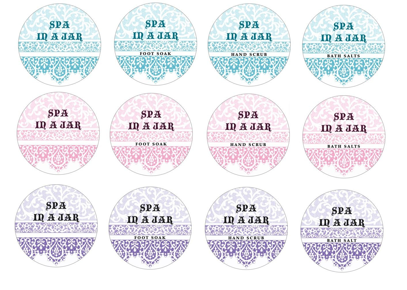 Pin On Tania'S Shower Ideas within Spa In A Jar Free Printable Labels