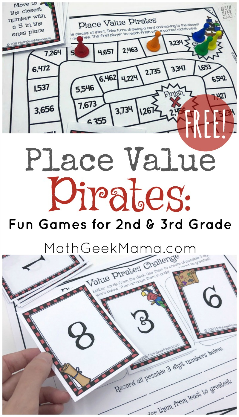 Place Value Pirates: Free Printable Math Game in Place Value Game Printable Free