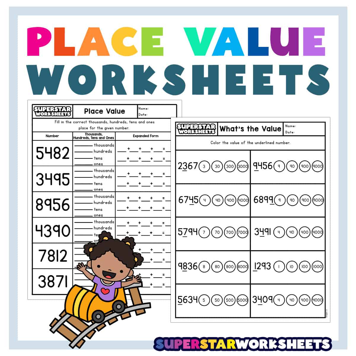 Place Value Worksheets - Superstar Worksheets in Free Printable Place Value Worksheets