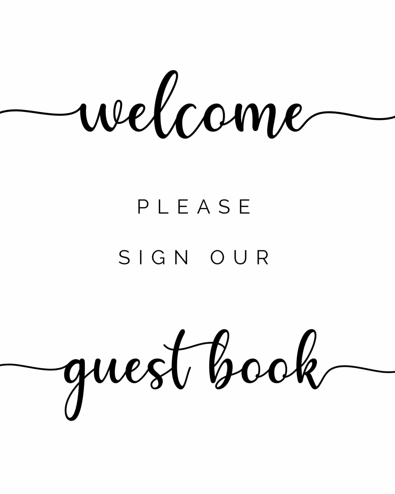 Please Sign Our Guestbook - Free Printable - Tulamama intended for Please Sign Our Guestbook Free Printable