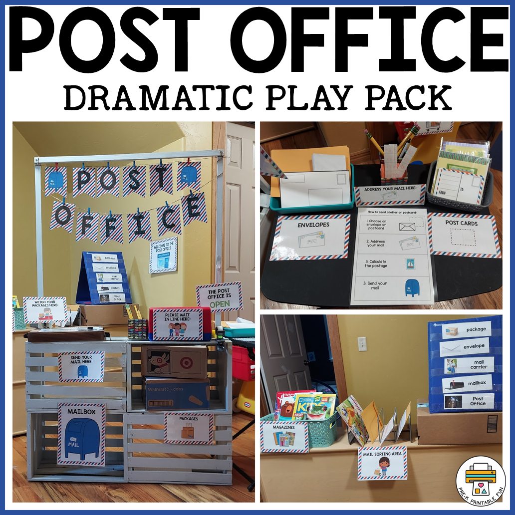 Post Office Dramatic Play Pack - Pre-K Printable Fun regarding Post Office Dramatic Play Free Printables