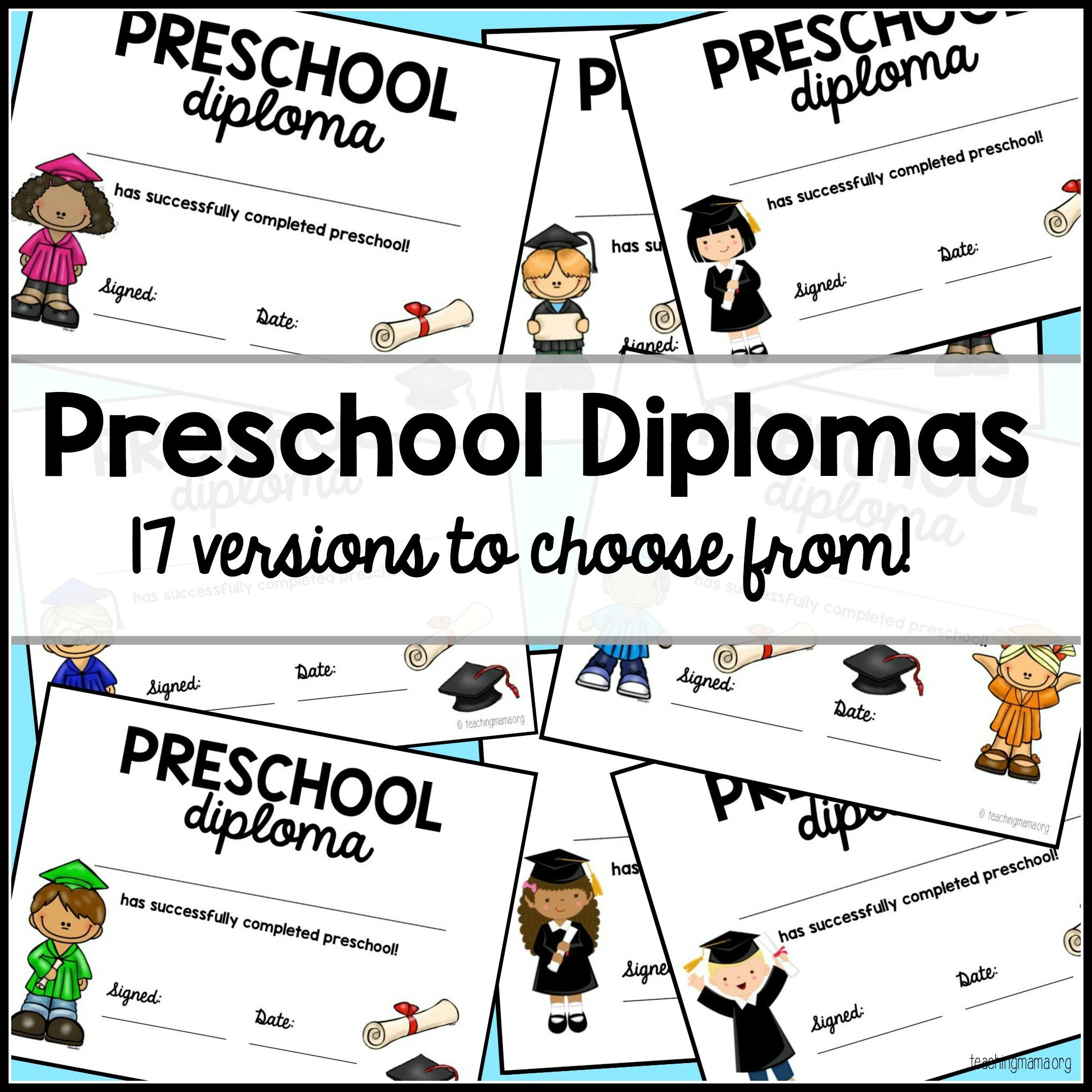 Preschool Graduation Diploma intended for Preschool Graduation Diploma Free Printable