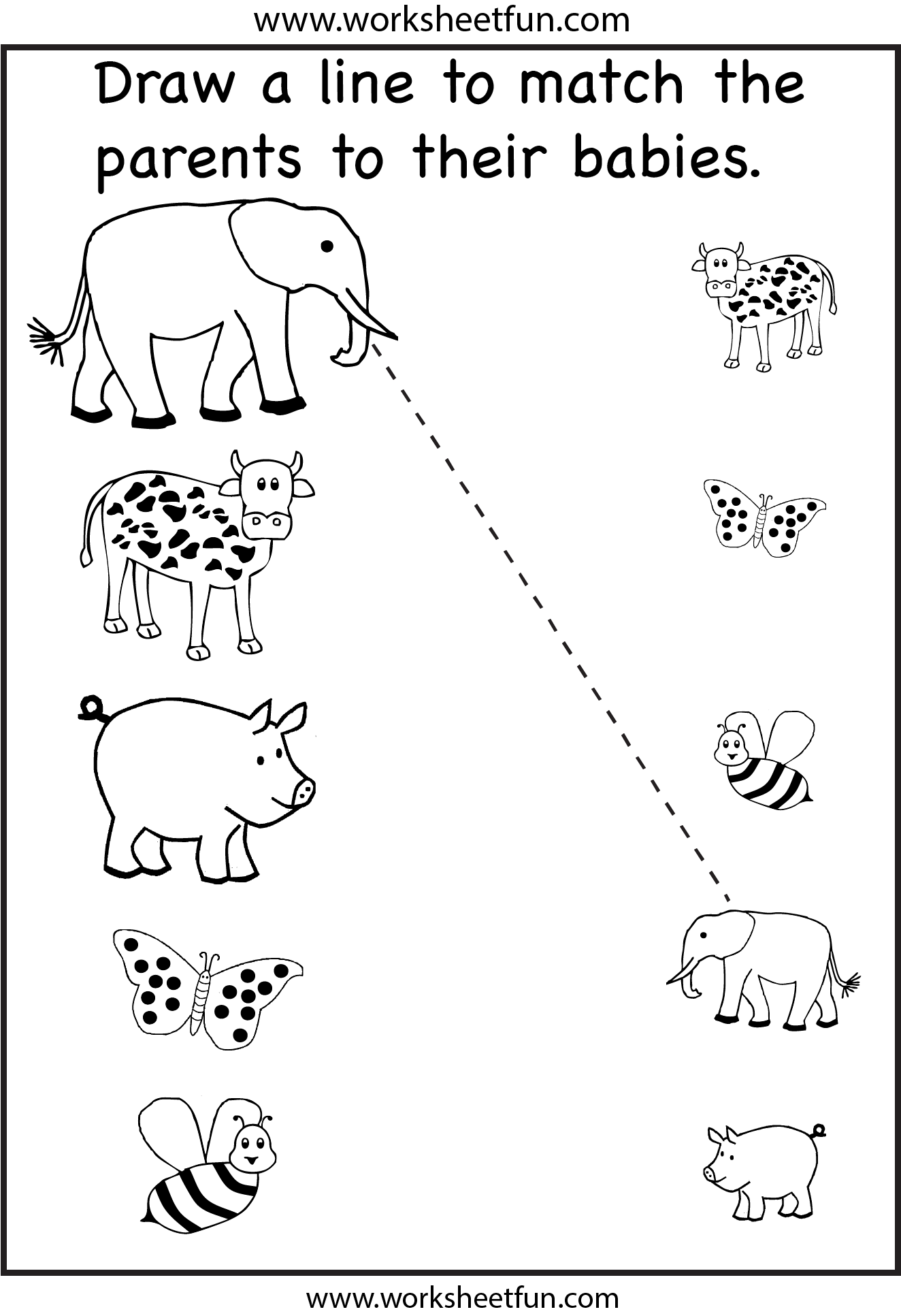 Preschool Matching Worksheet with regard to Free Printable Toddler Worksheets