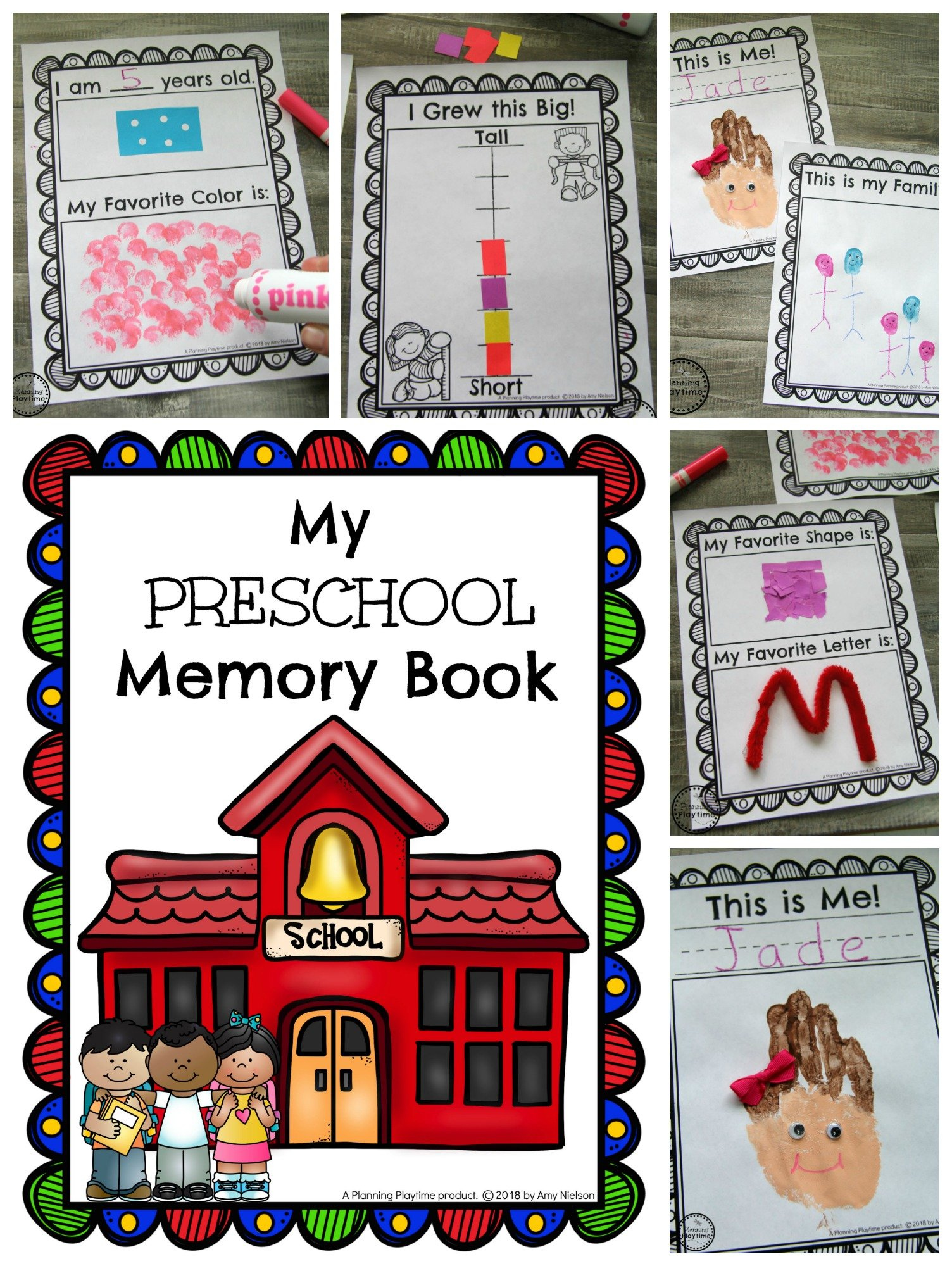 Preschool Memory Book - Planning Playtime in Free Printable Preschool Memory Book