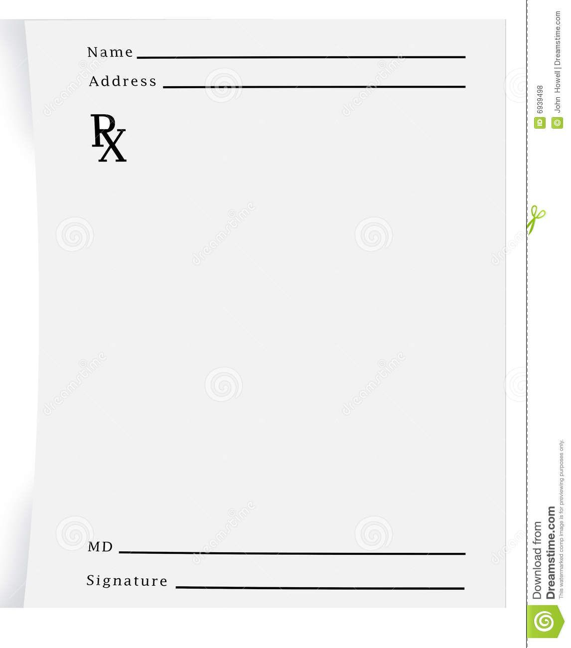 Prescription Pad Blank | Doctors Note Template, Prescription Pad intended for Free Printable Prescription Pad