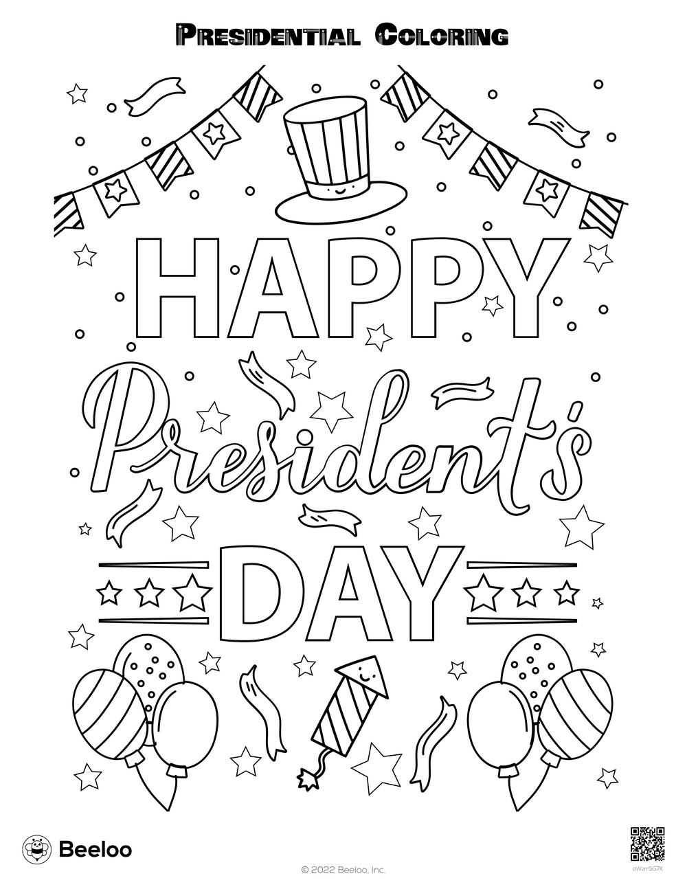 Presidents&amp;#039; Day-Themed Coloring Pages • Beeloo Printable Crafts inside Free Printable Presidents Day Coloring Pages