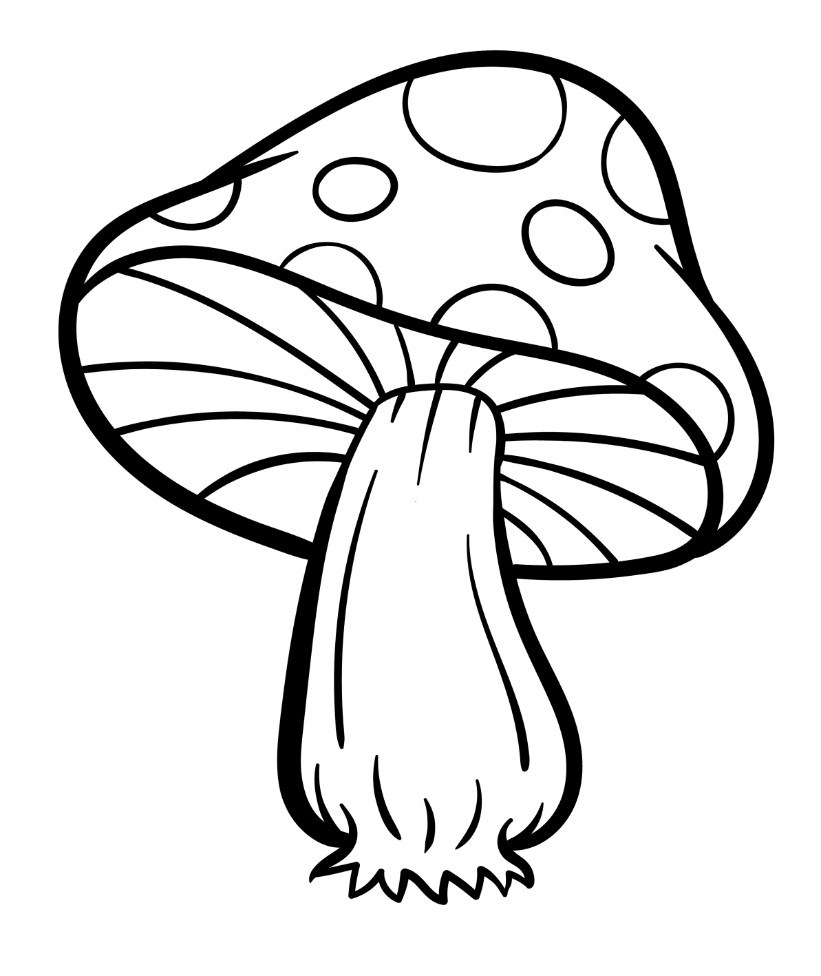 Pretty Mushroom Coloring Page - Free Printable Coloring Pages intended for Free Printable Mushroom Coloring Pages