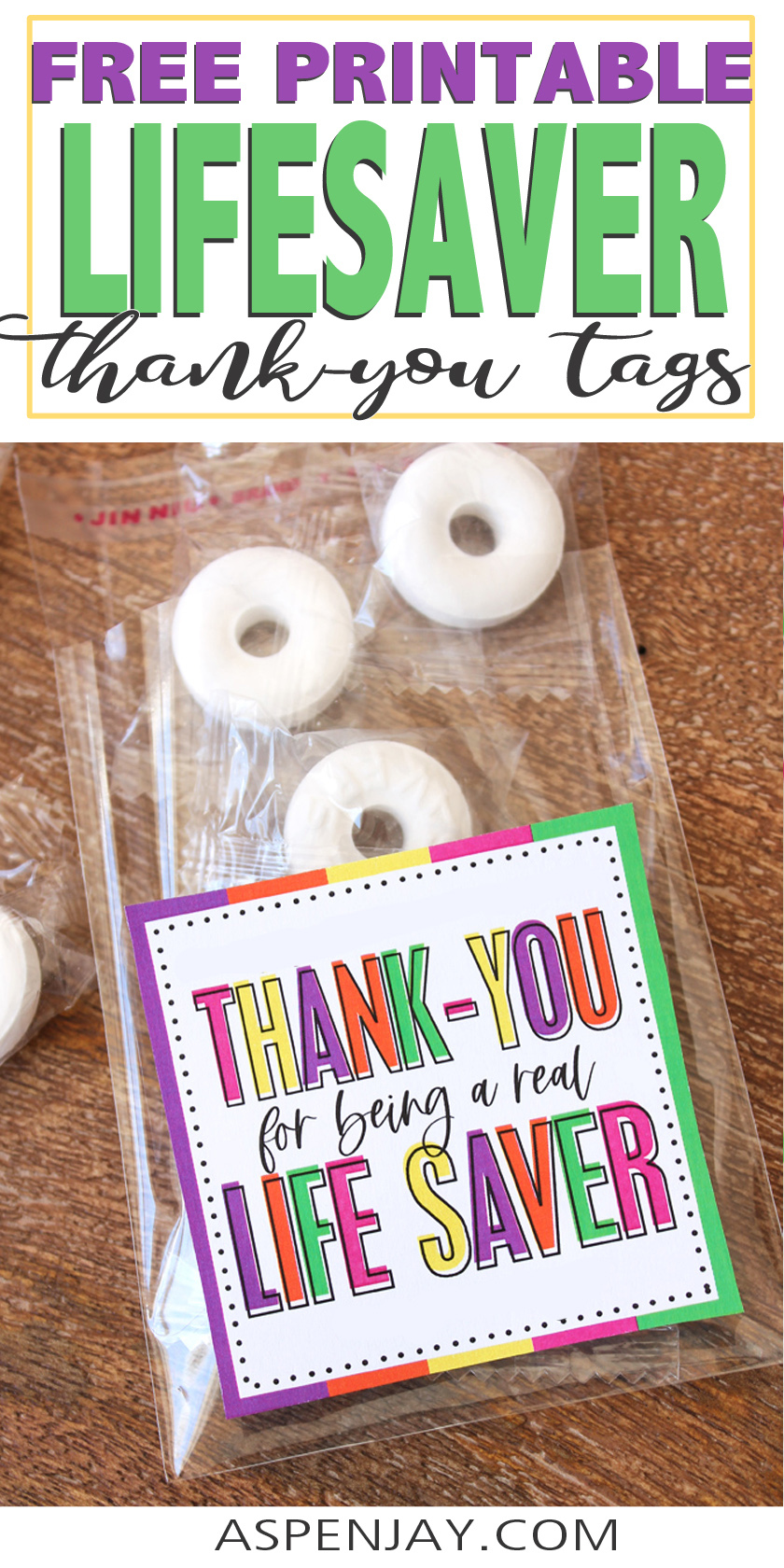 Primary Teacher Appreciation Free Printable Lifesaver Tags - Aspen Jay with Free Printable Lifesaver Tags