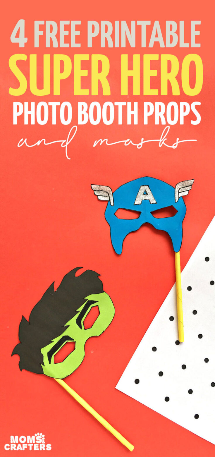 Print Or Craft These Epic Superhero Photo Props! (For Free) pertaining to Free Superhero Photo Booth Printables