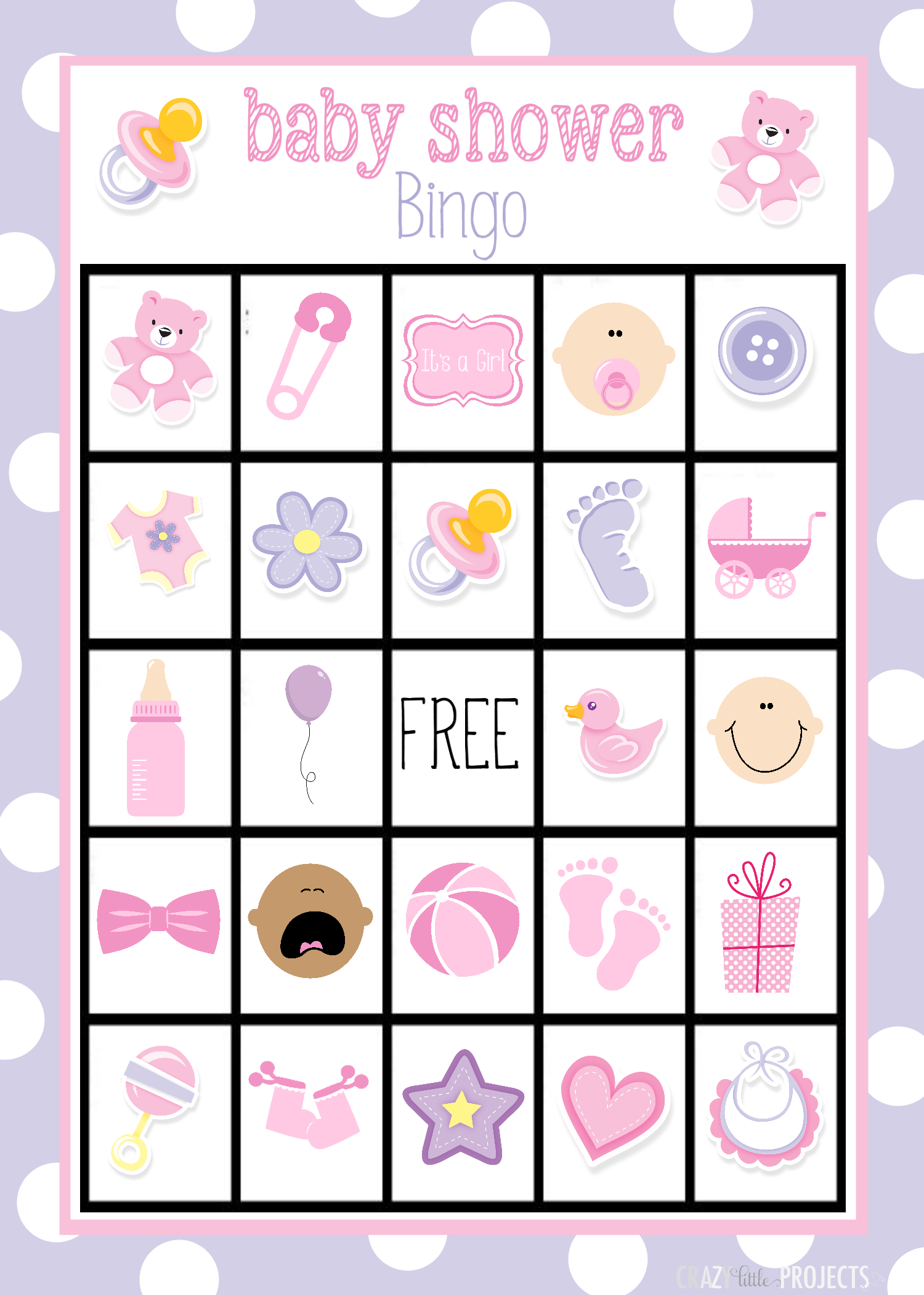 Printable Baby Shower Bingo Cards pertaining to Printable Baby Shower Bingo Games Free