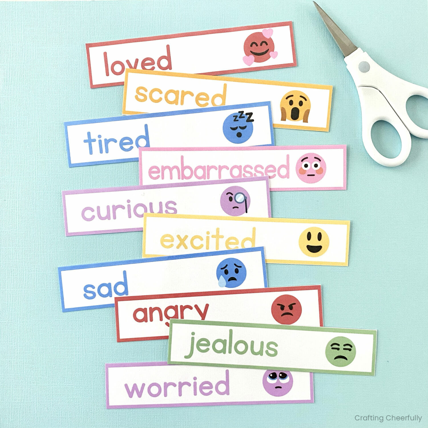 Printable Emotion Cards For Kids - Crafting Cheerfully intended for Free Printable Pictures of Emotions