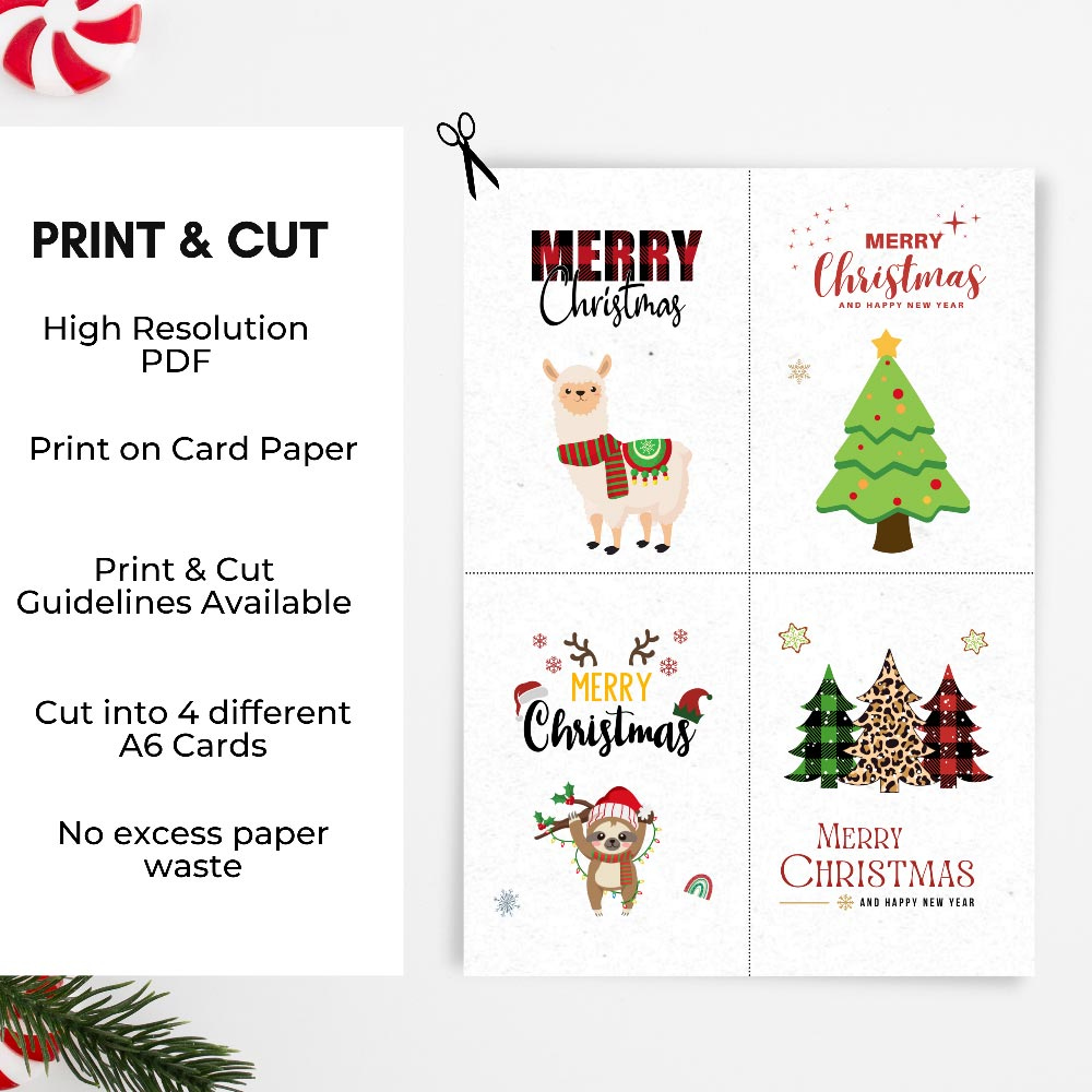 Printable Flat Christmas Cards with Free Printable Flat Christmas Cards