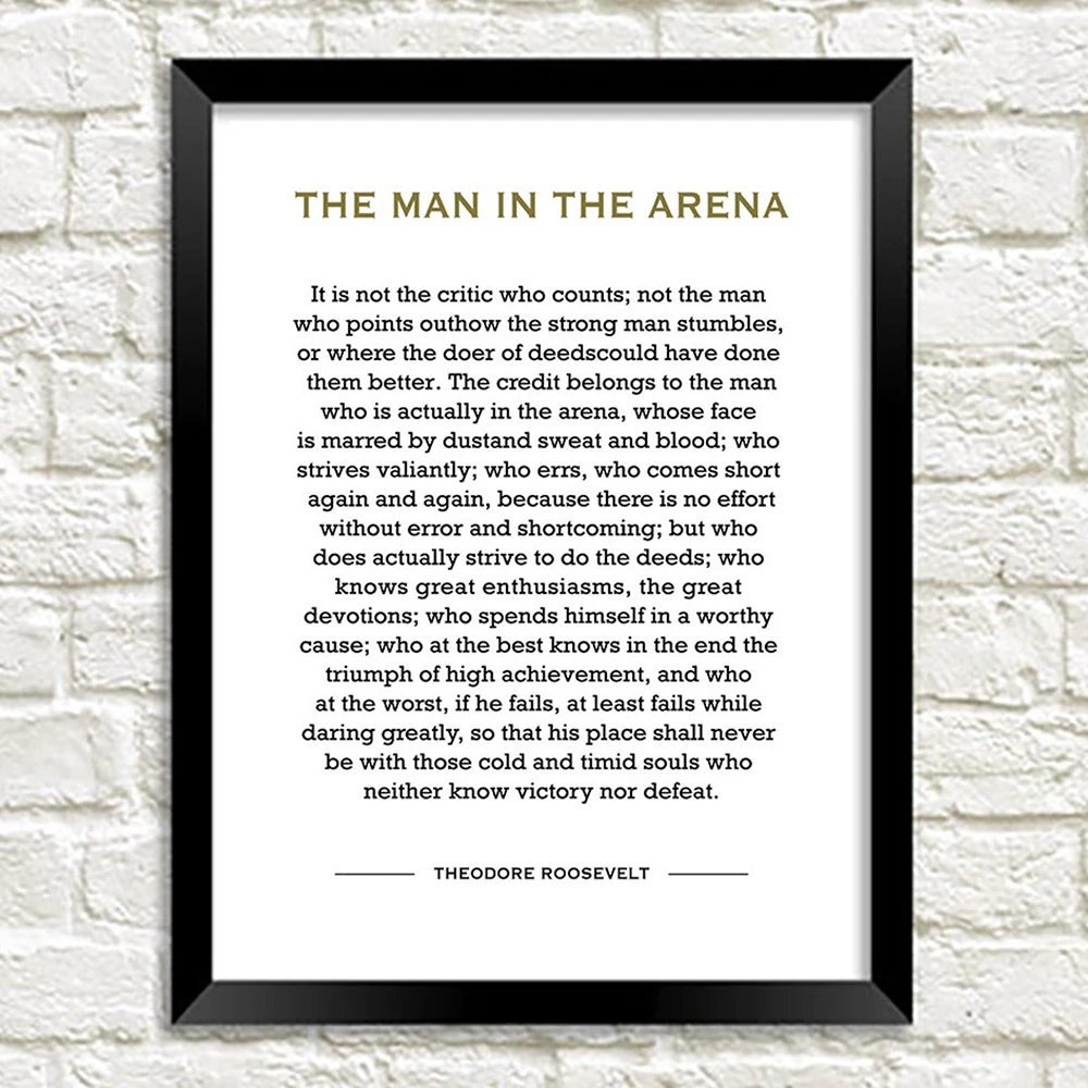 Printable Man In The Arena | Www.lx.iriss.uk throughout Man in the Arena Free Printable