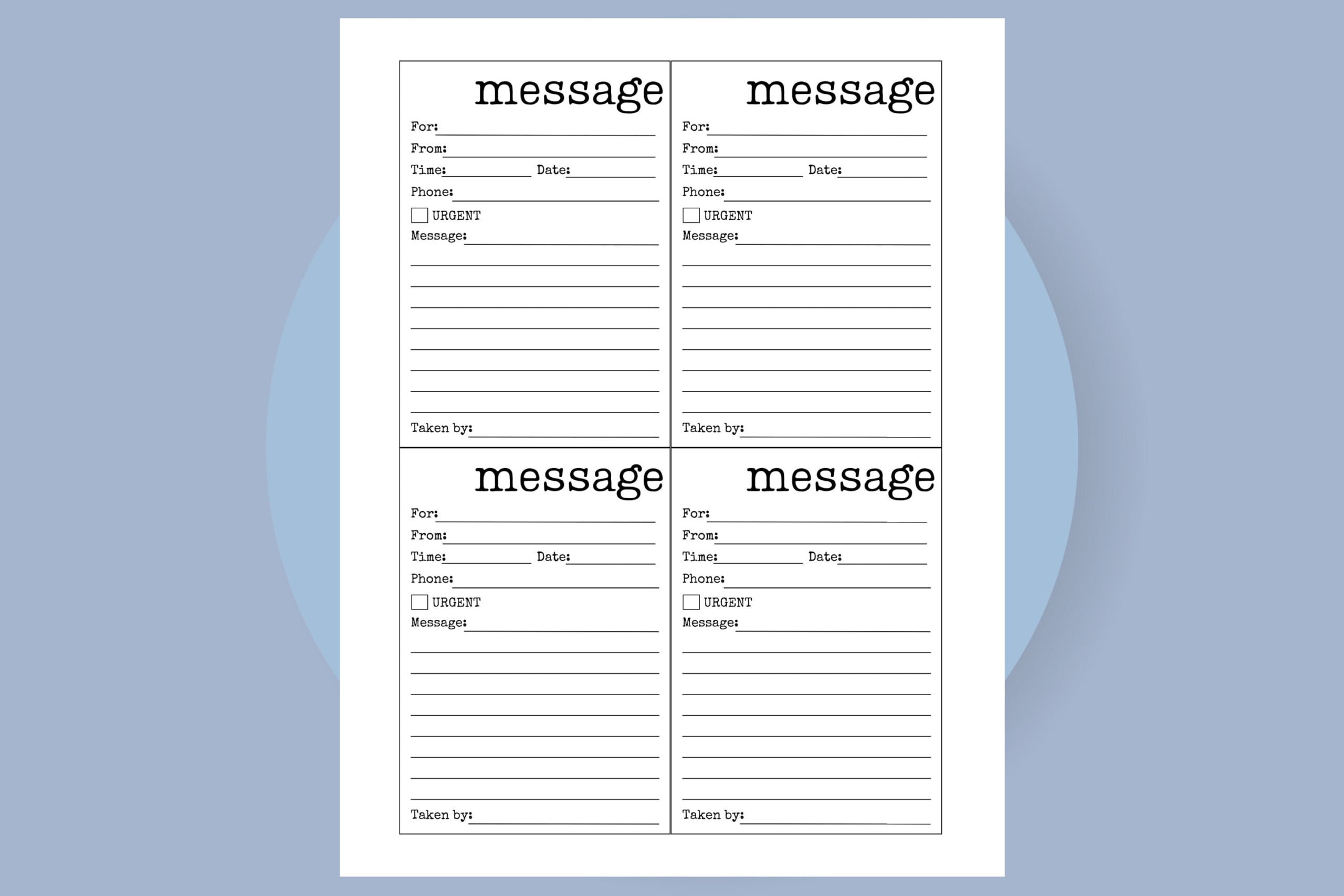 Printable Message Form, Missed Call Pdf, Phone Message Memo with Free Printable Message Sheets