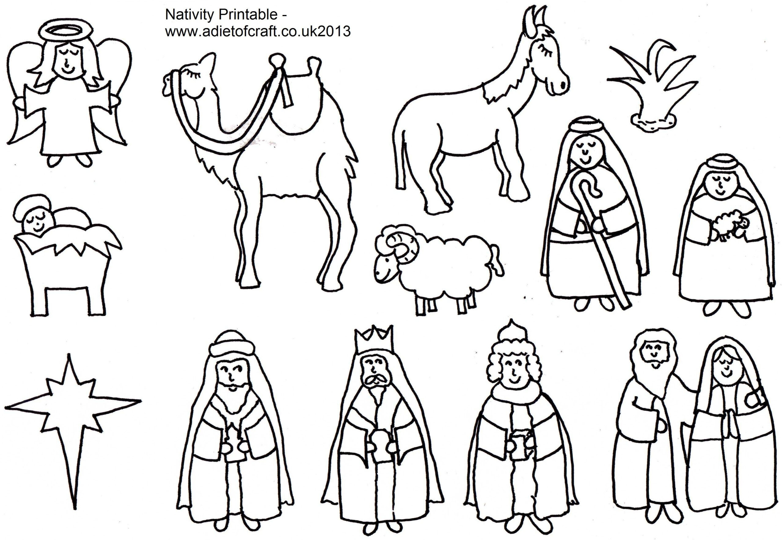 Printable Nativity Colouring Page intended for Free Printable Nativity Story Coloring Pages